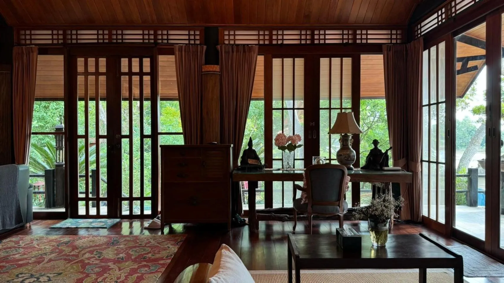 Seating area in Cattani's Riverside Home