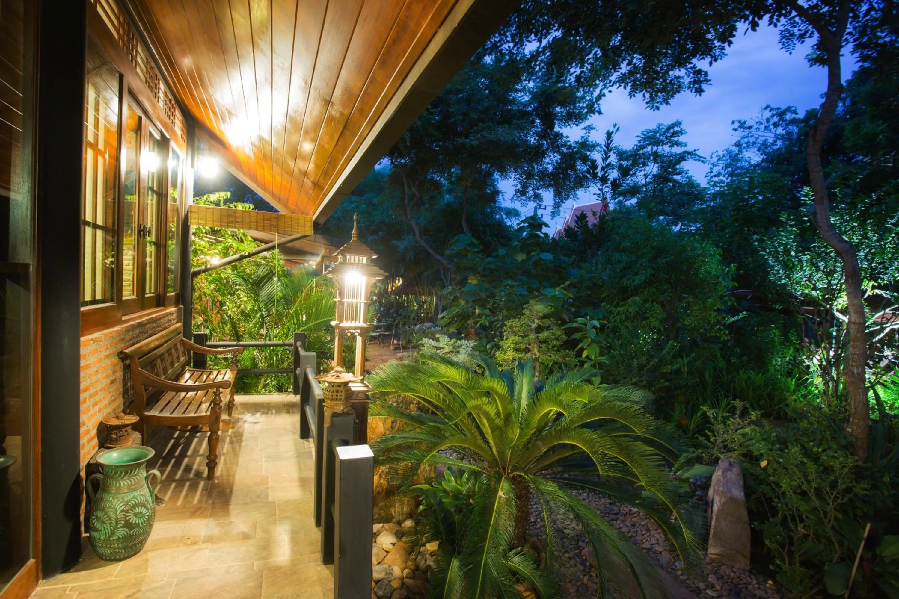 Patio in Cattani's Riverside Home