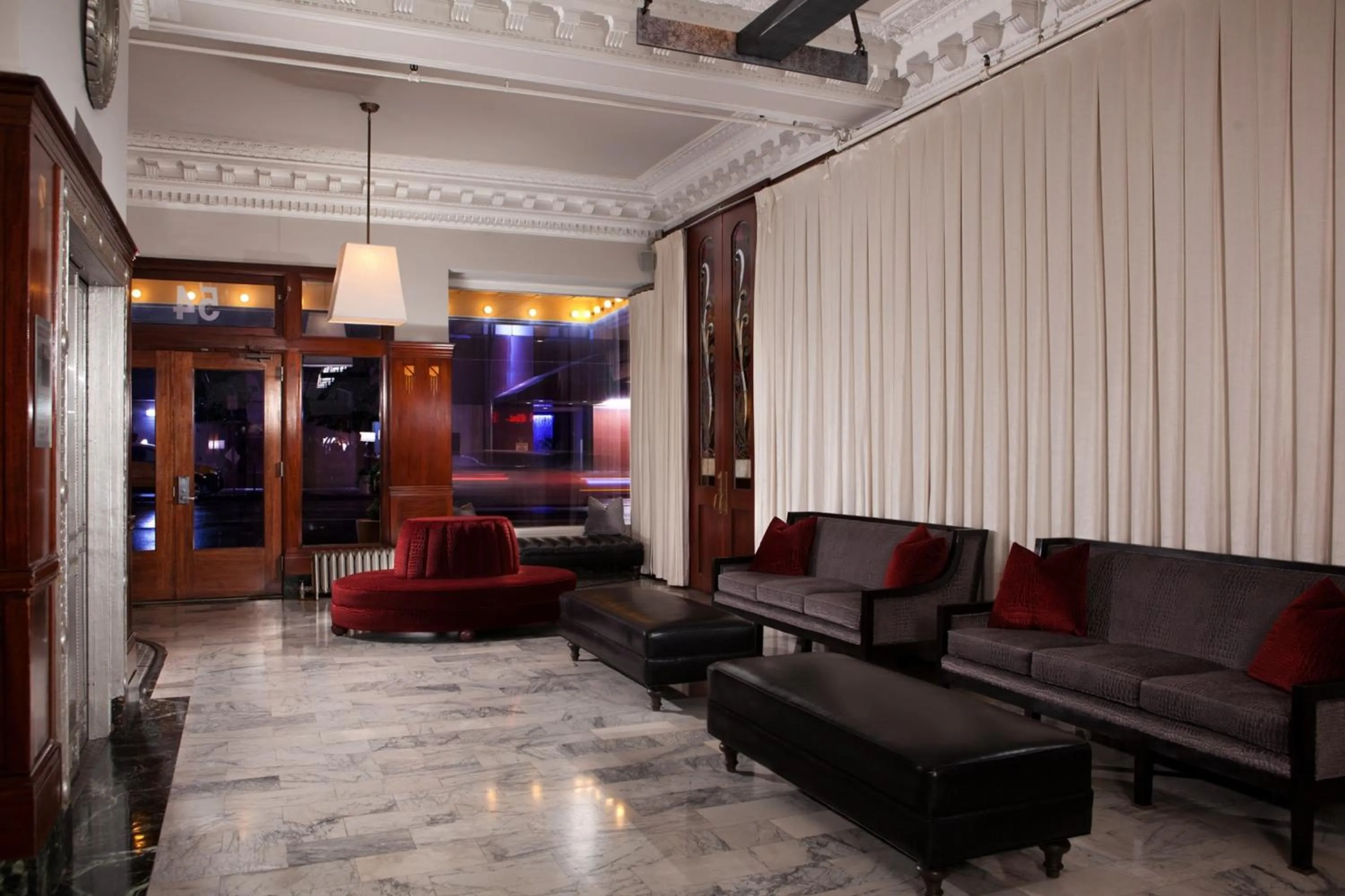 Lobby or reception in The Mosser Hotel