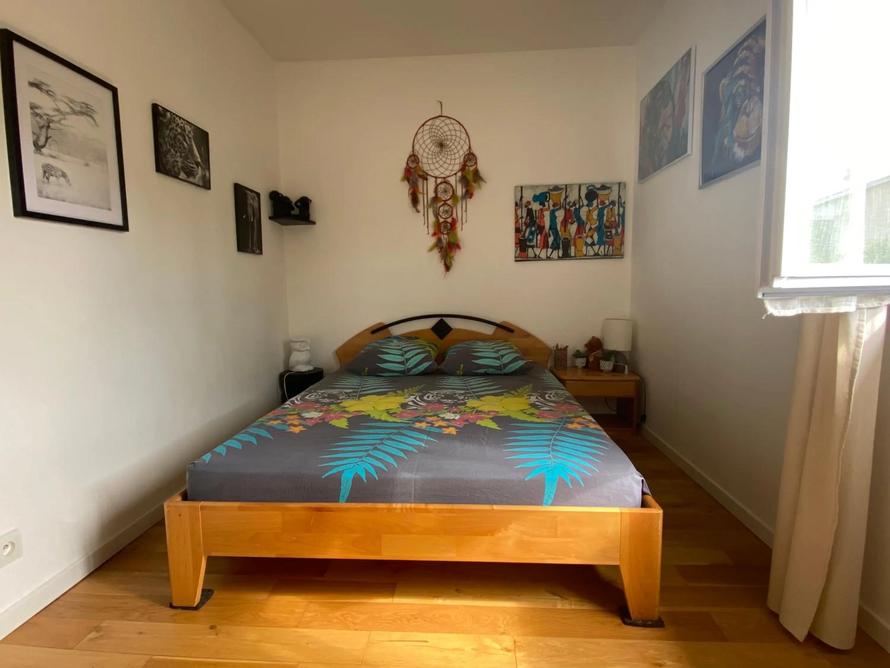 Bed in Chambres dans villa avec piscine