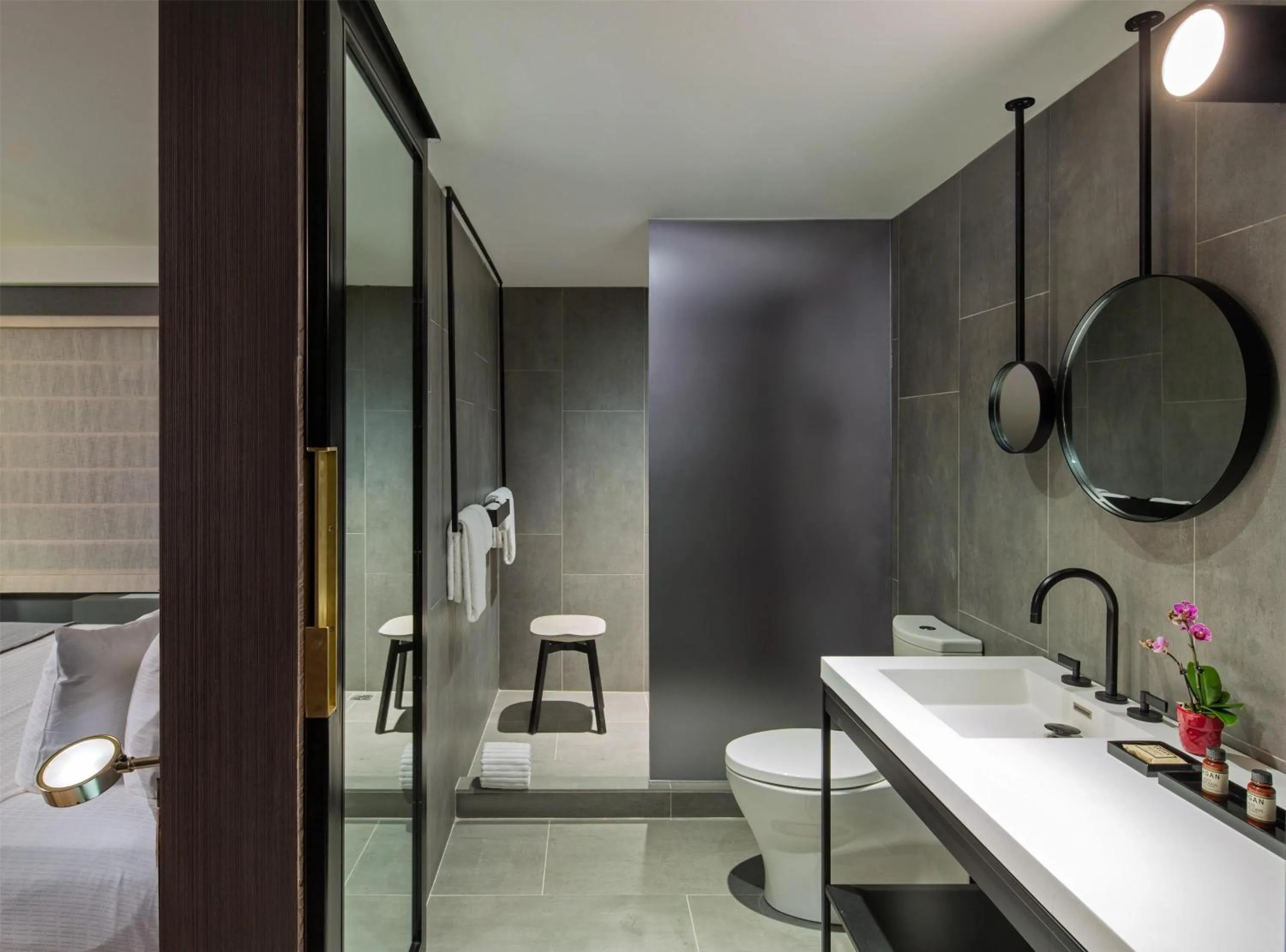 Bathroom, Bed in The Time New York, part of JdV by Hyatt