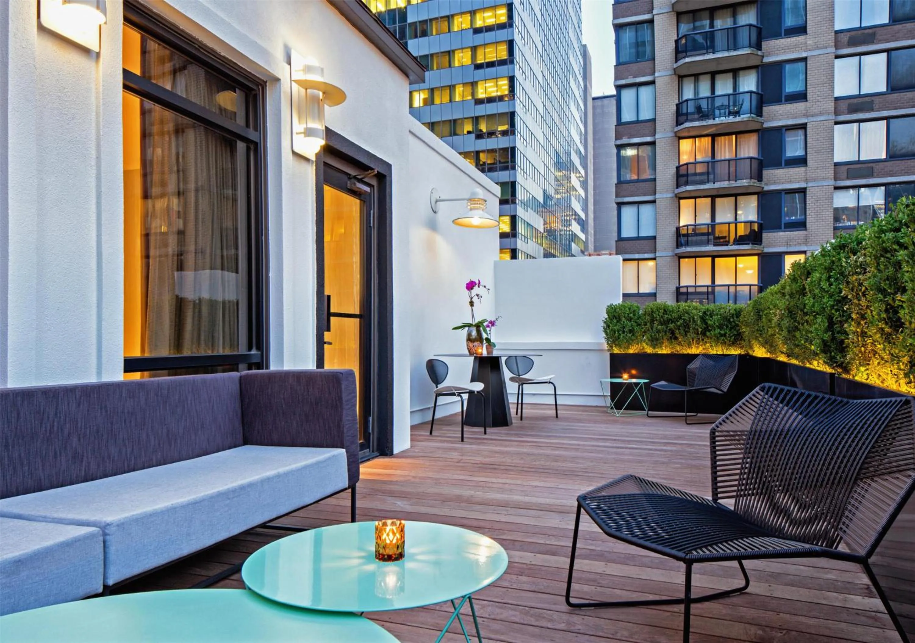 Patio in The Time New York, part of JdV by Hyatt