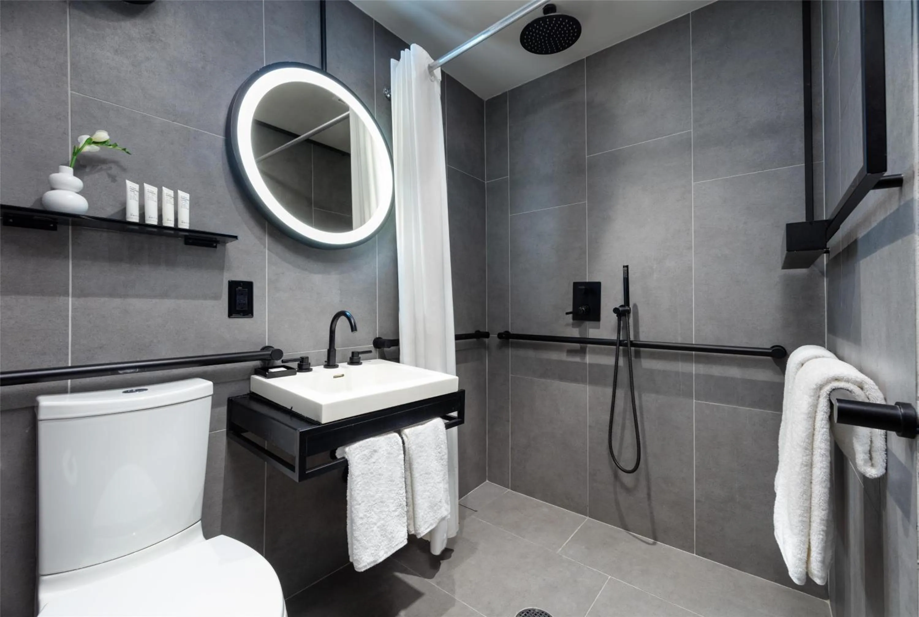 Bathroom in The Time New York, part of JdV by Hyatt