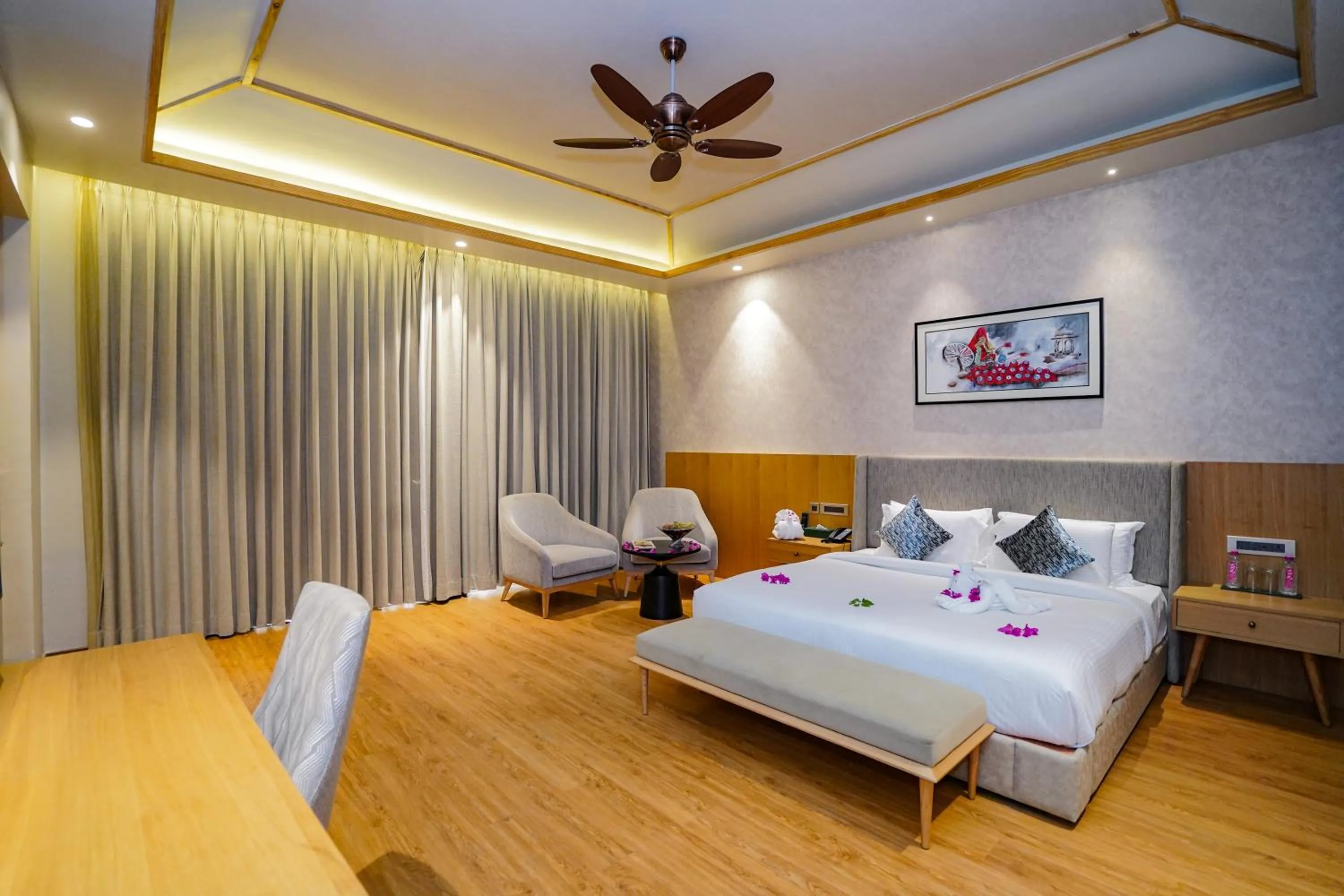 Bedroom, Bed in Pushkara Resort and Spa, Pushkar