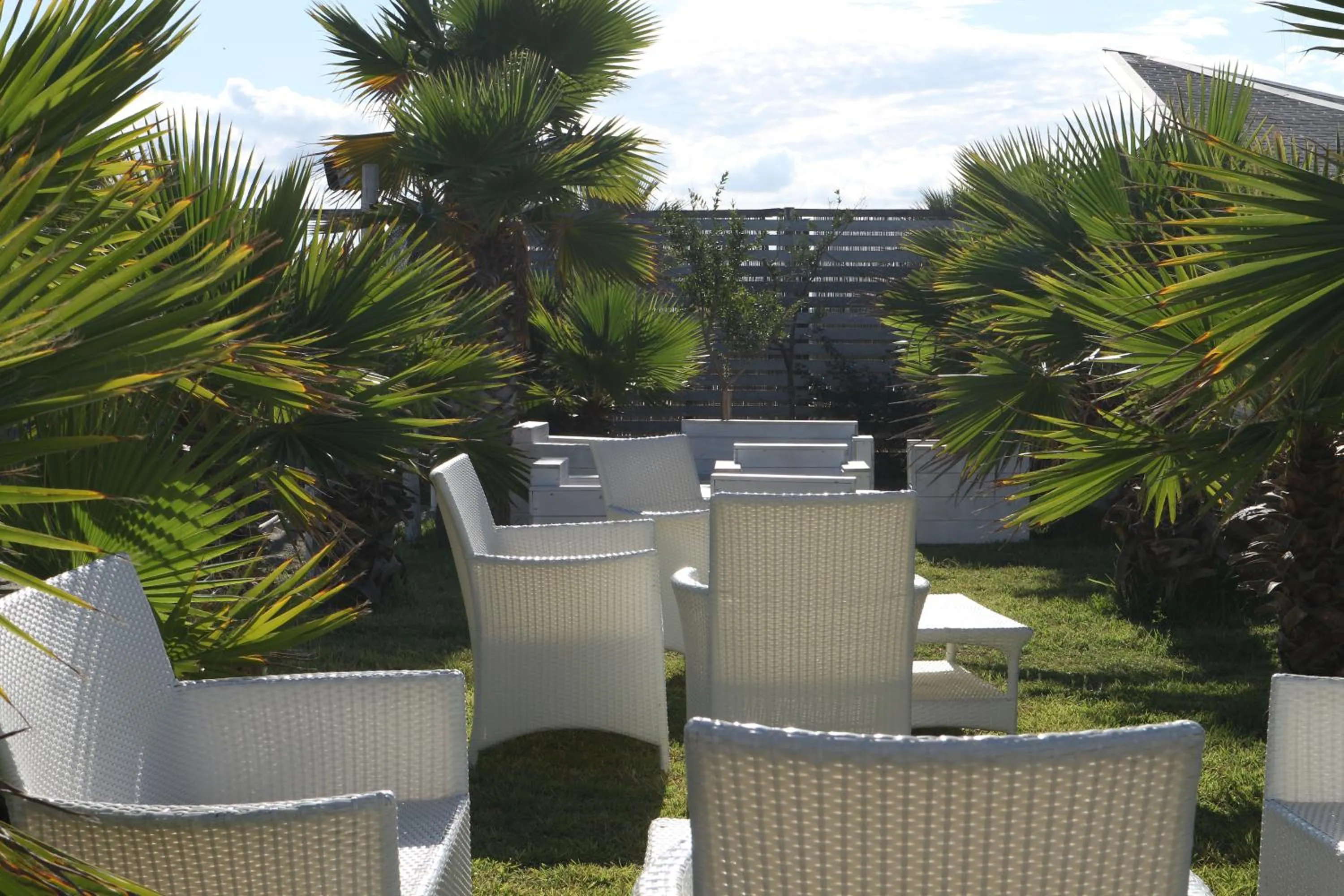 Patio in torquemada beach club