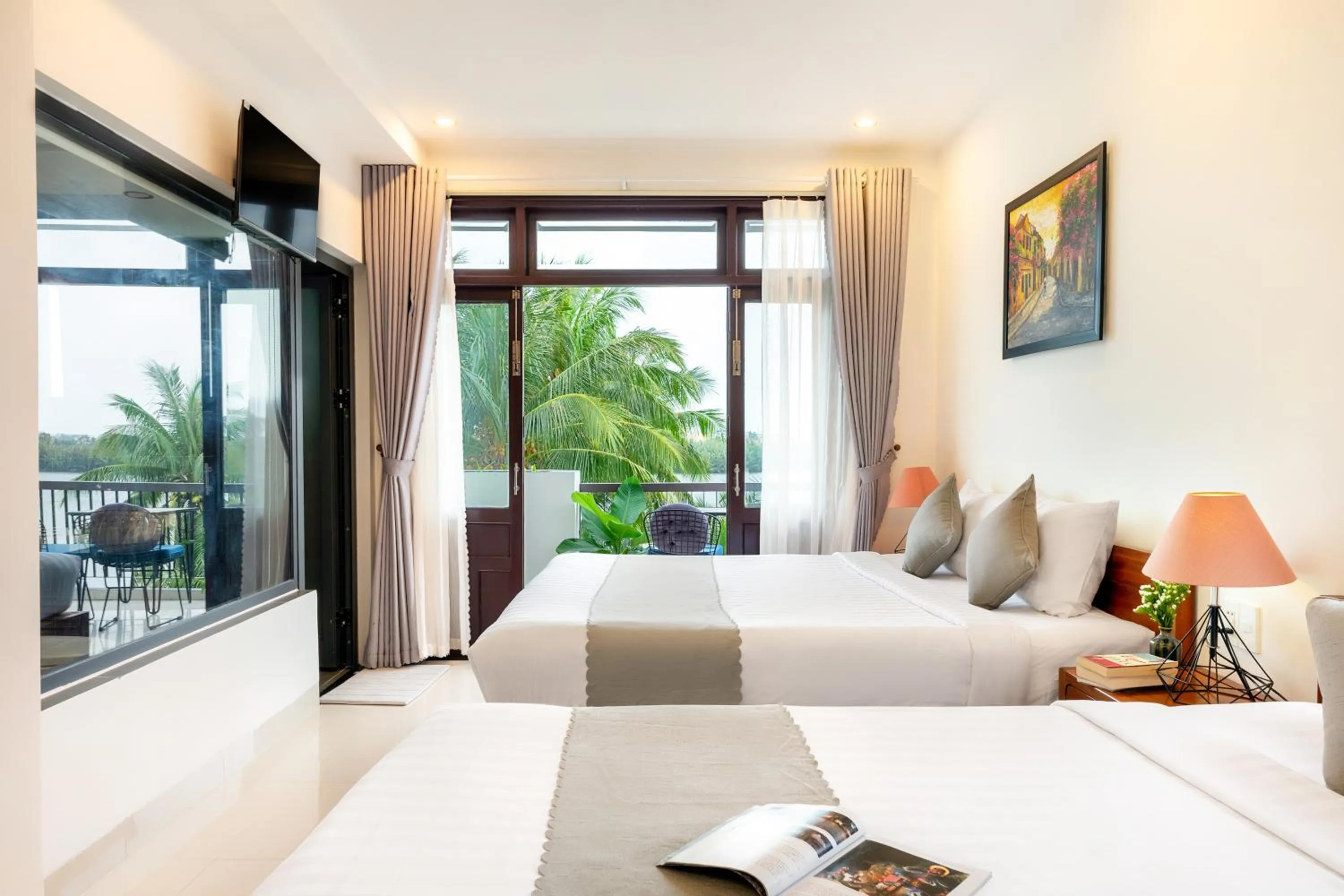 View (from property/room), Bed in Sands River Hoi An Villa