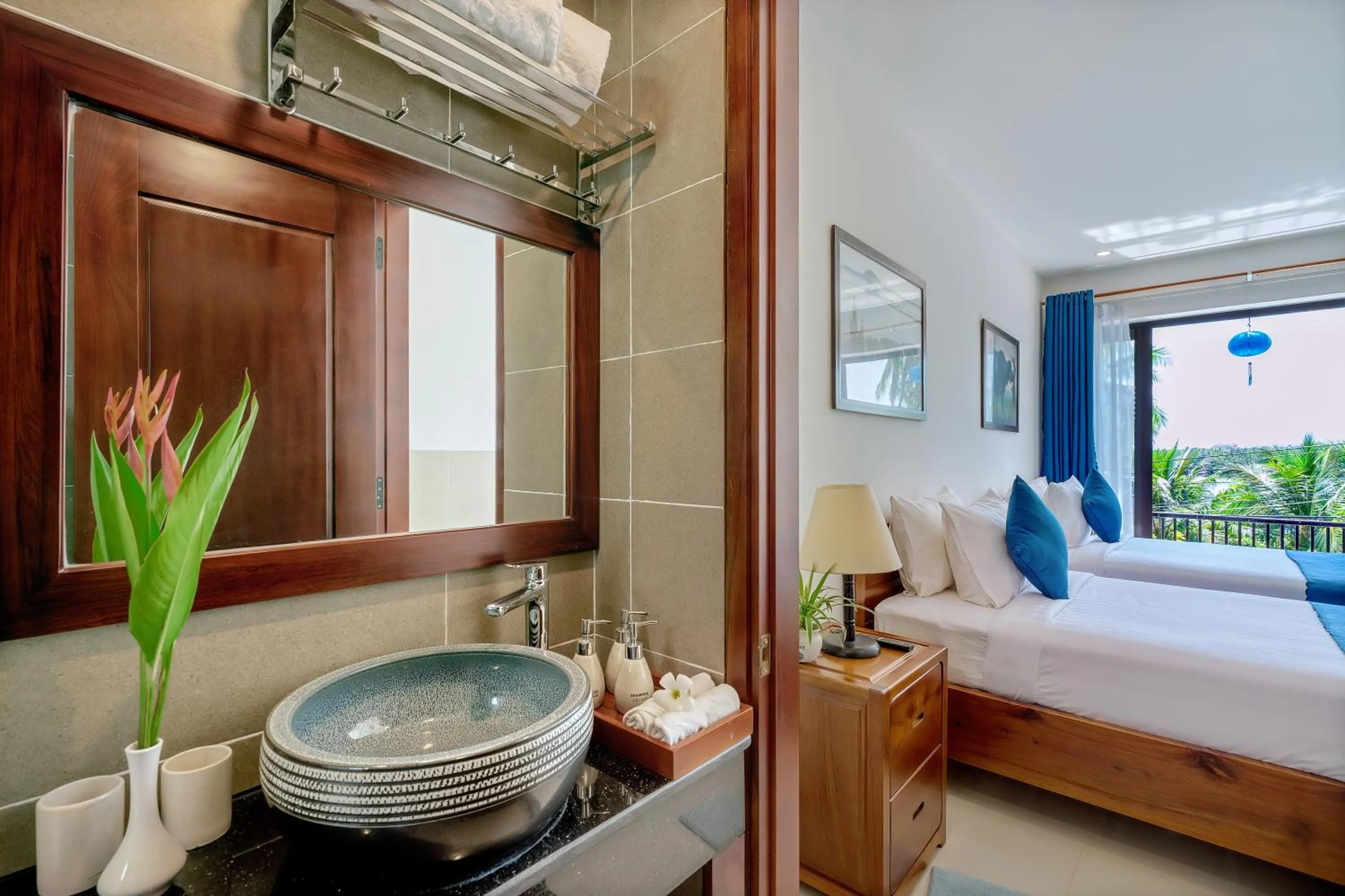 Bathroom, Bed in Sands River Hoi An Villa