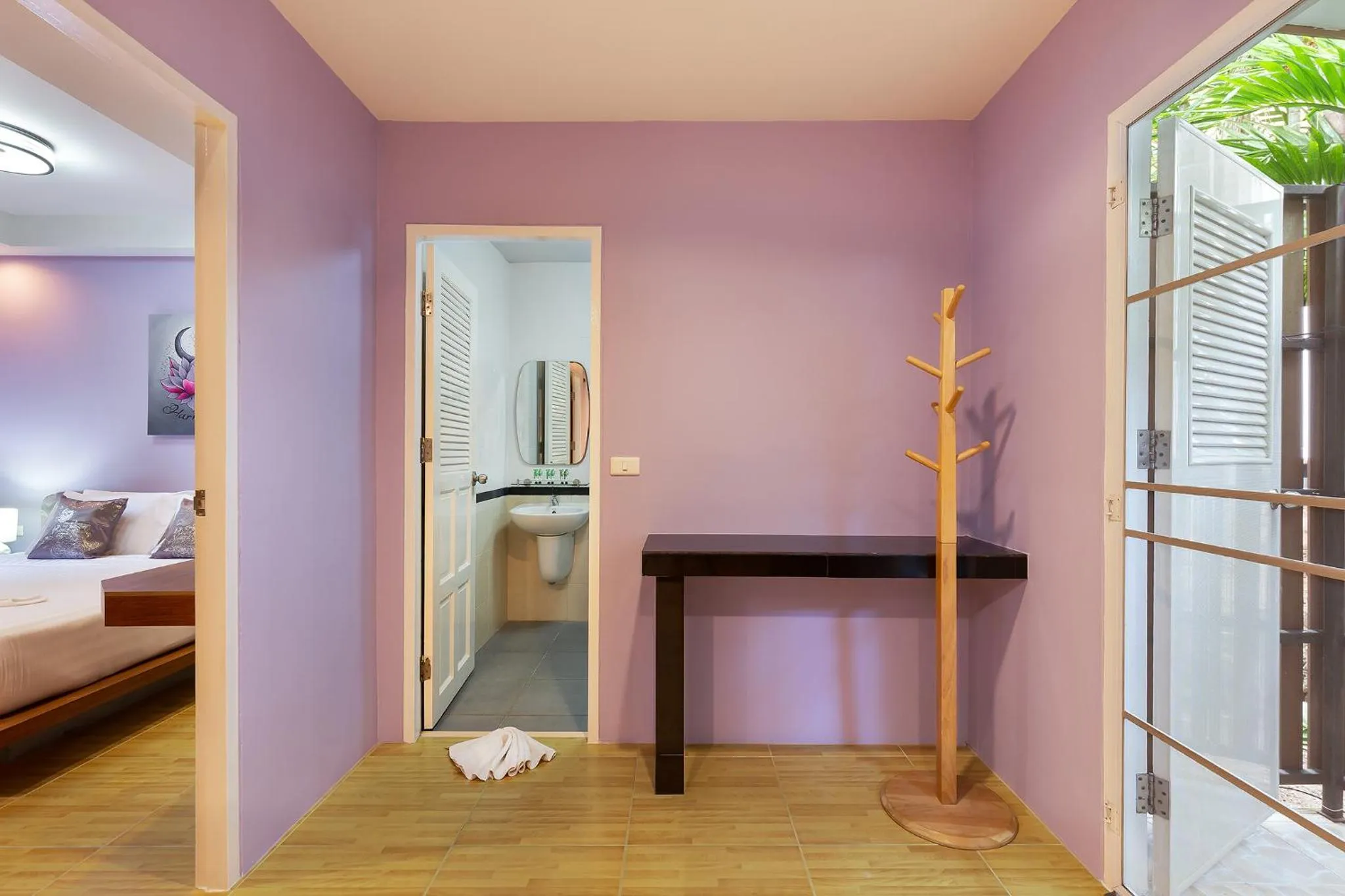 Communal lounge/ TV room, Bed in Harmony Naturist Resort Rawai Phuket 18yr minimum age only nudist nake d FKK