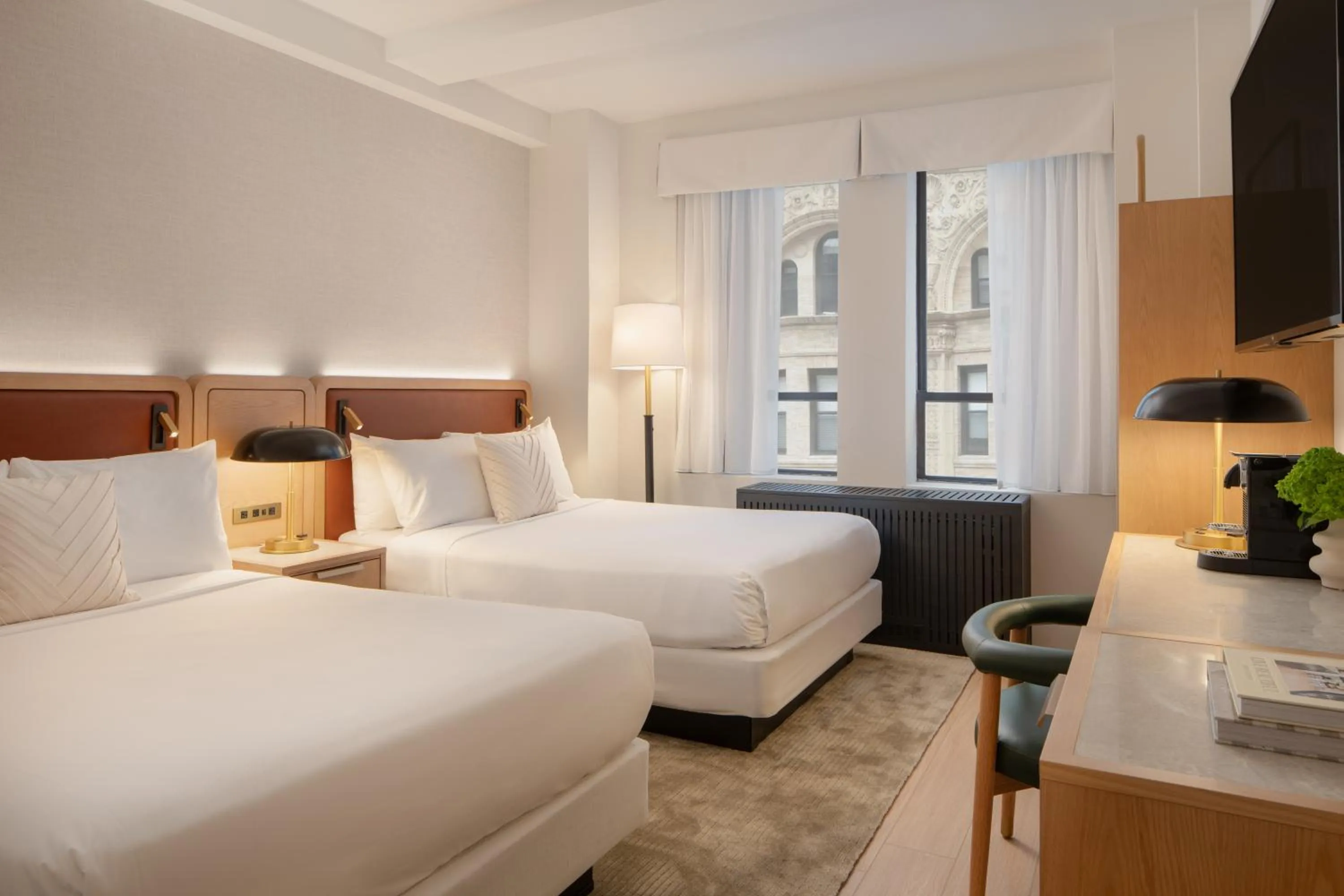 Bedroom, Bed in Aura Hotel Times Square Newly Renovated