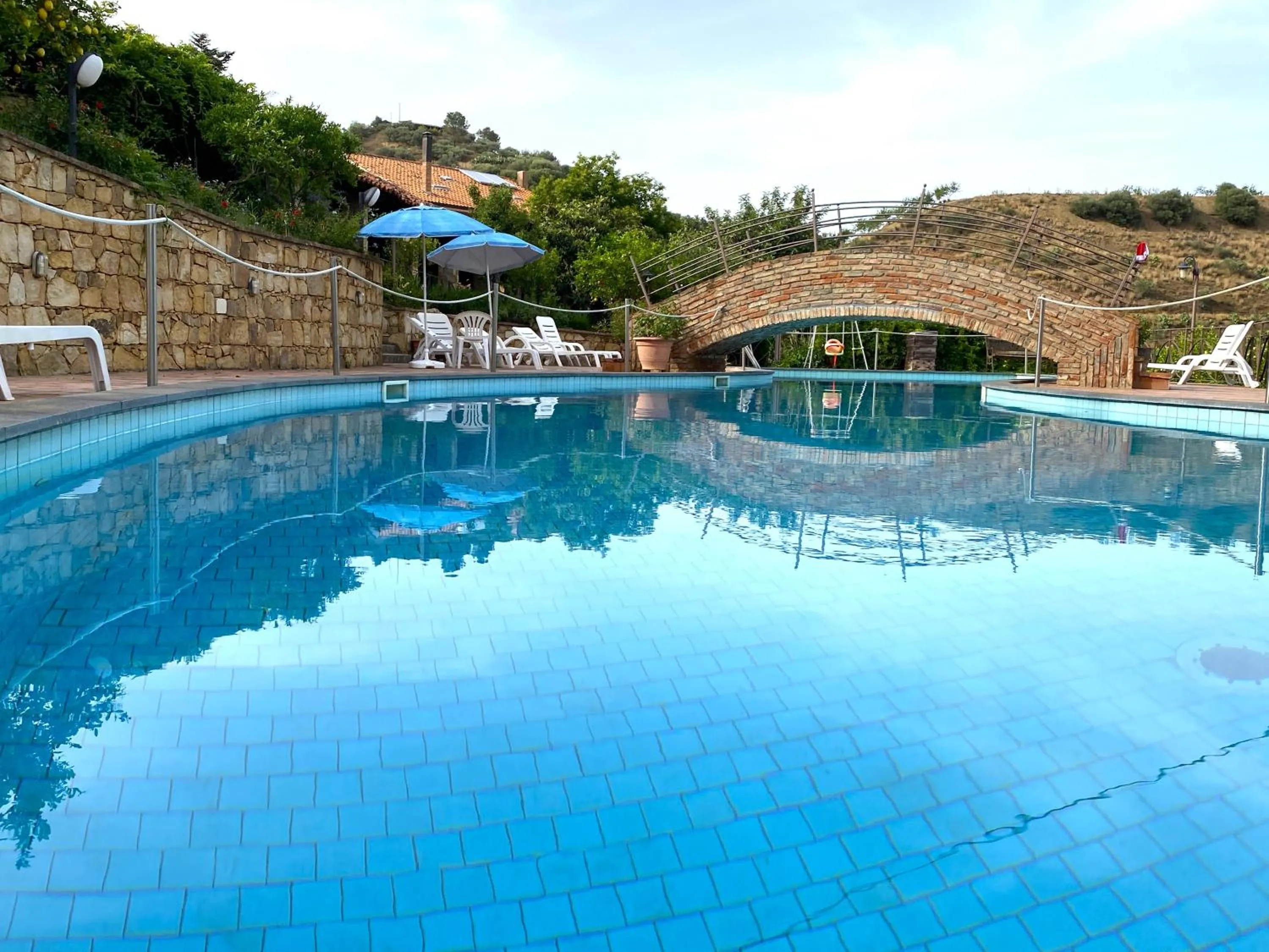 Pool view in Azienda Agrituristica Bergi