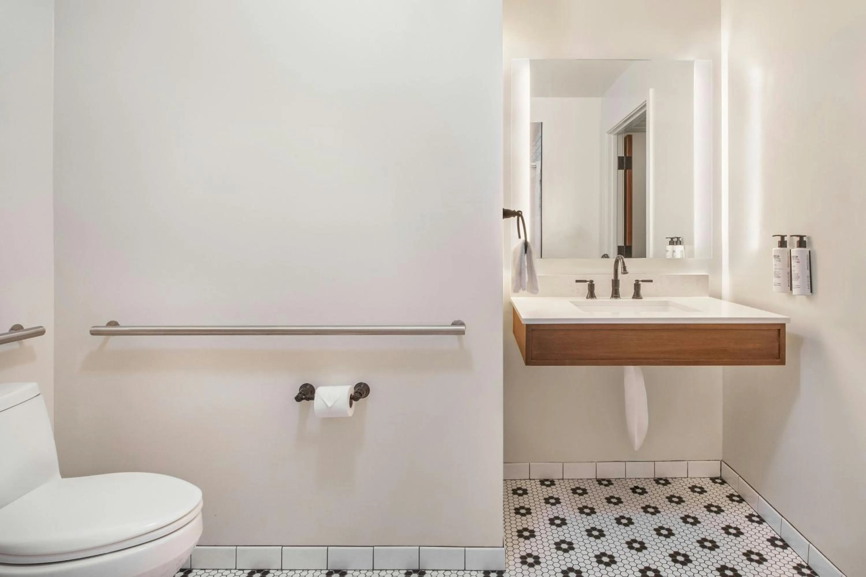 Bathroom in FOUND Hotel, Santa Monica, Series by Marriott