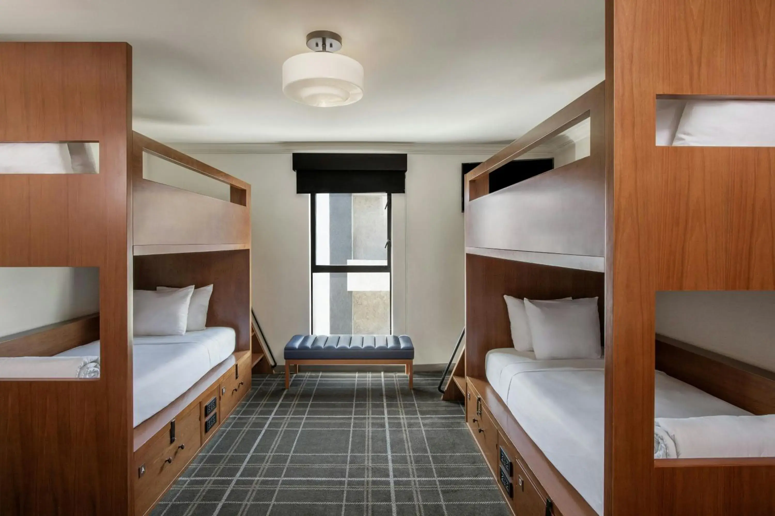 Double Bunk Room with Two Twin Bunk Beds in FOUND Hotel, Santa Monica, Series by Marriott Double Bunk Room with Two Twin Bunk Beds in FOUND Hotel, Santa Monica, Series by Marriott