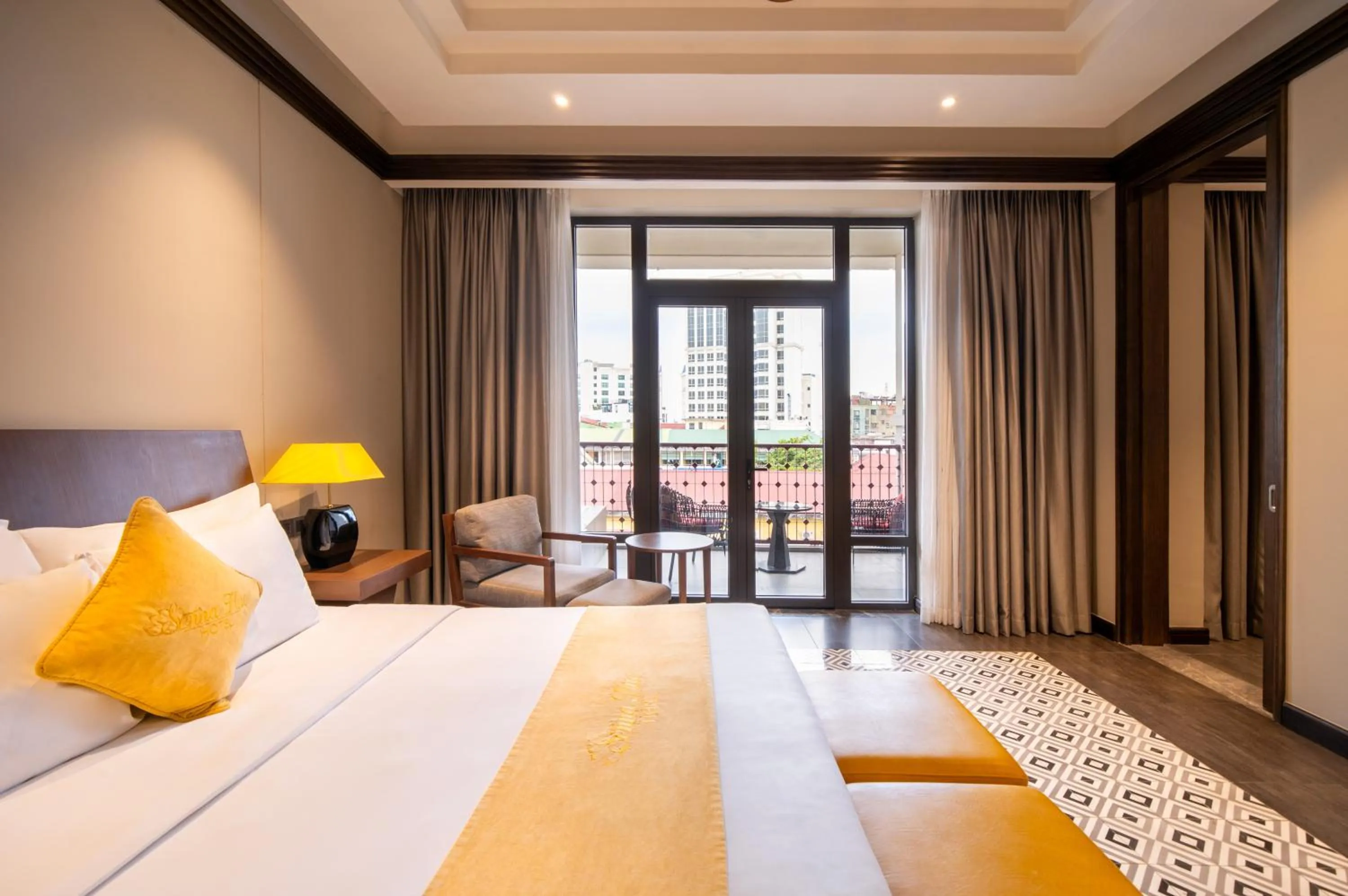 Bed in Senna Hue Hotel