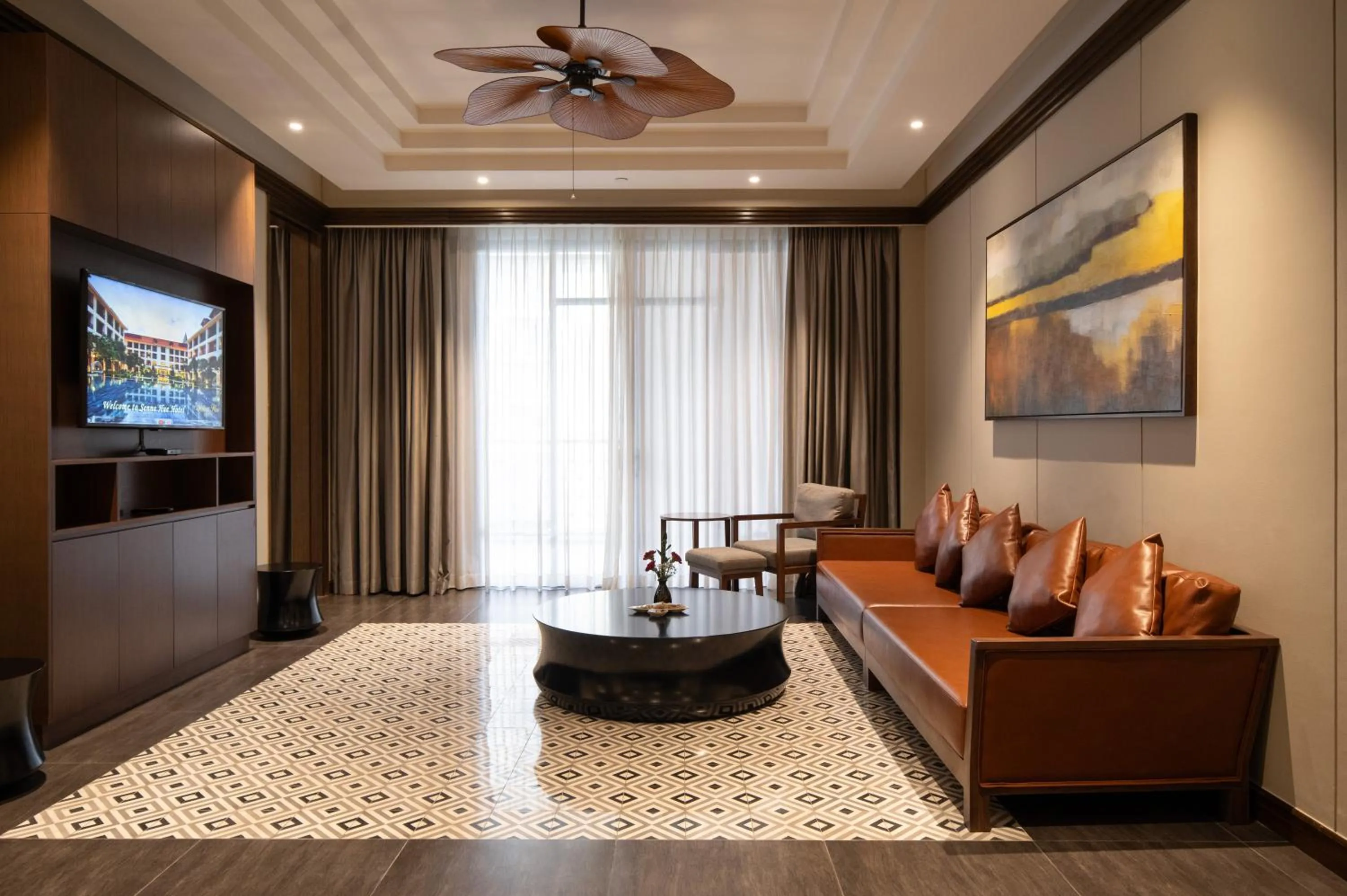 Living room in Senna Hue Hotel