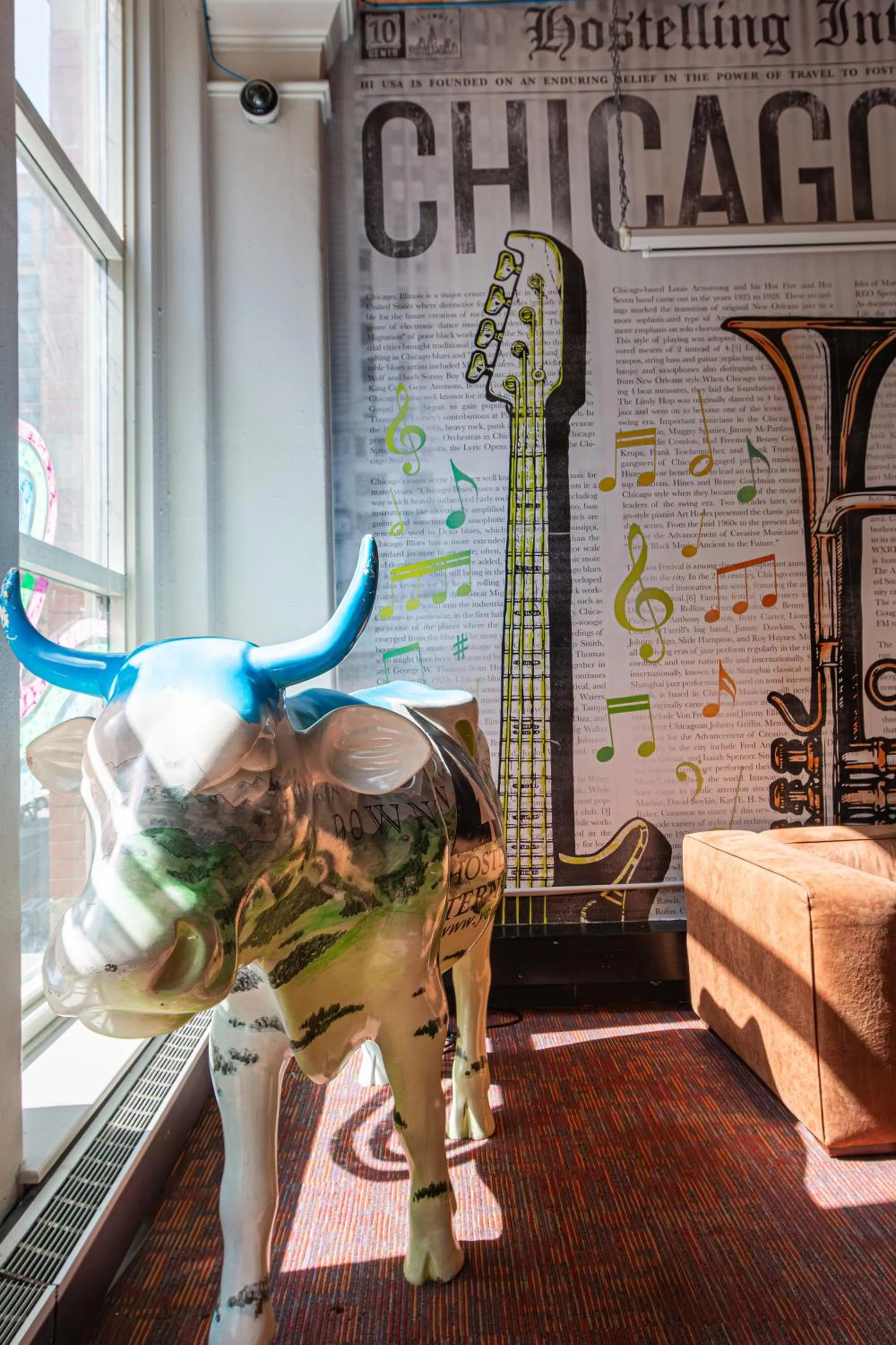 Decorative detail in HI Chicago Hostel