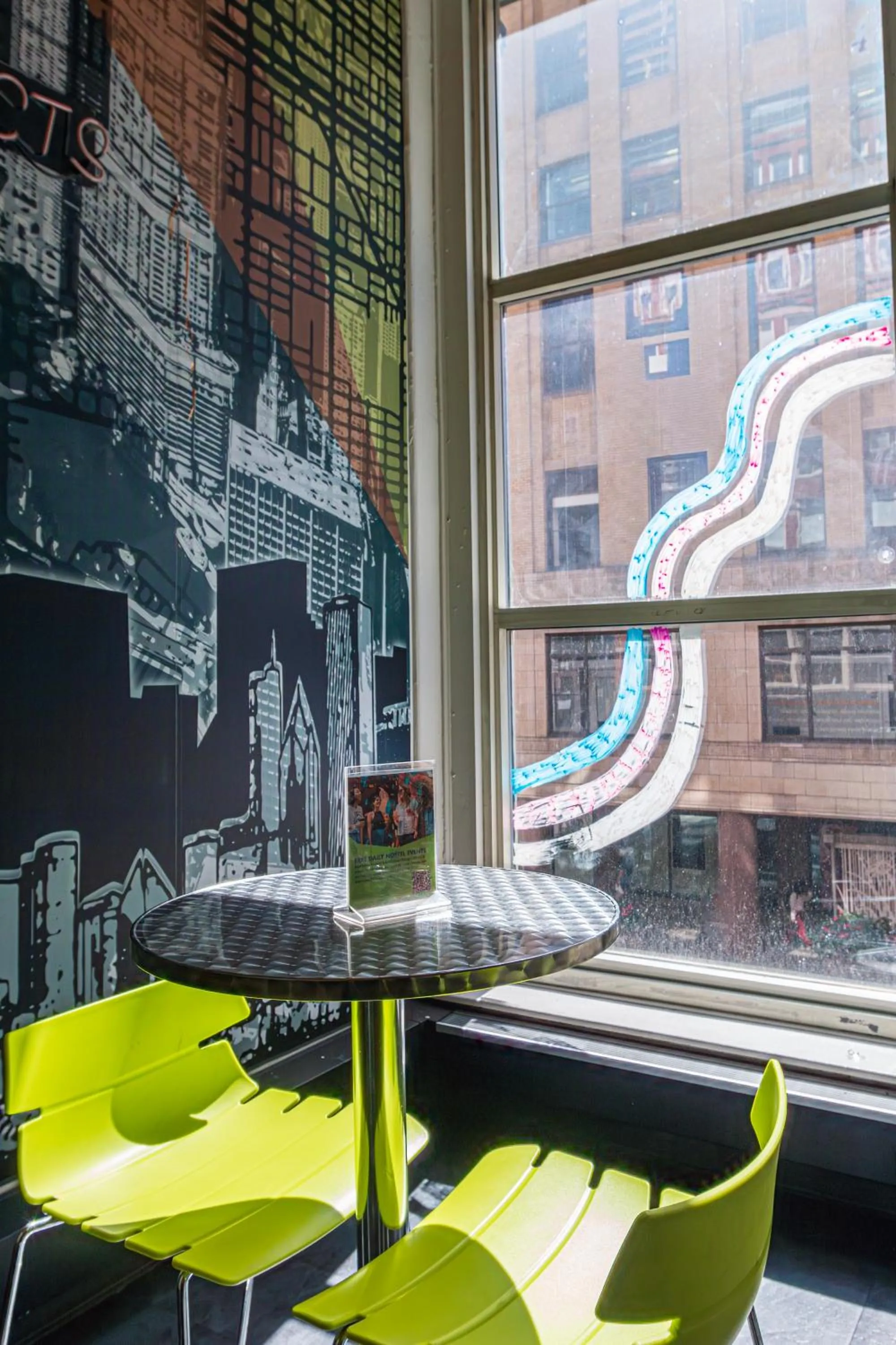 Decorative detail in HI Chicago Hostel