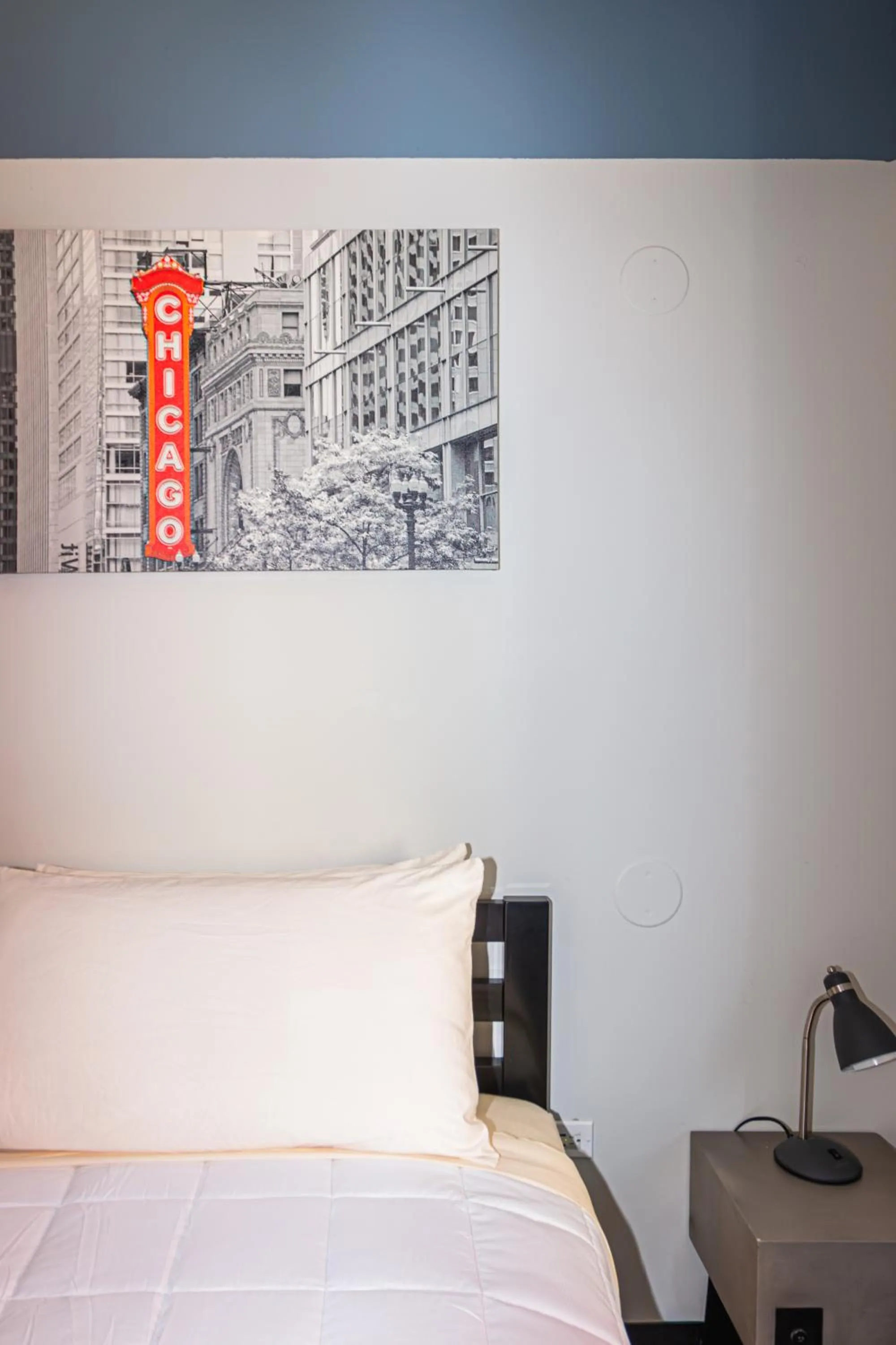 Decorative detail, Bed in HI Chicago Hostel