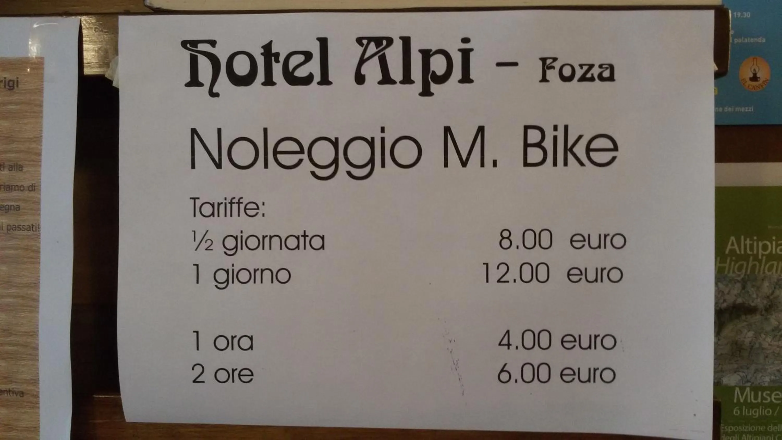 Day in Hotel Alpi - Foza