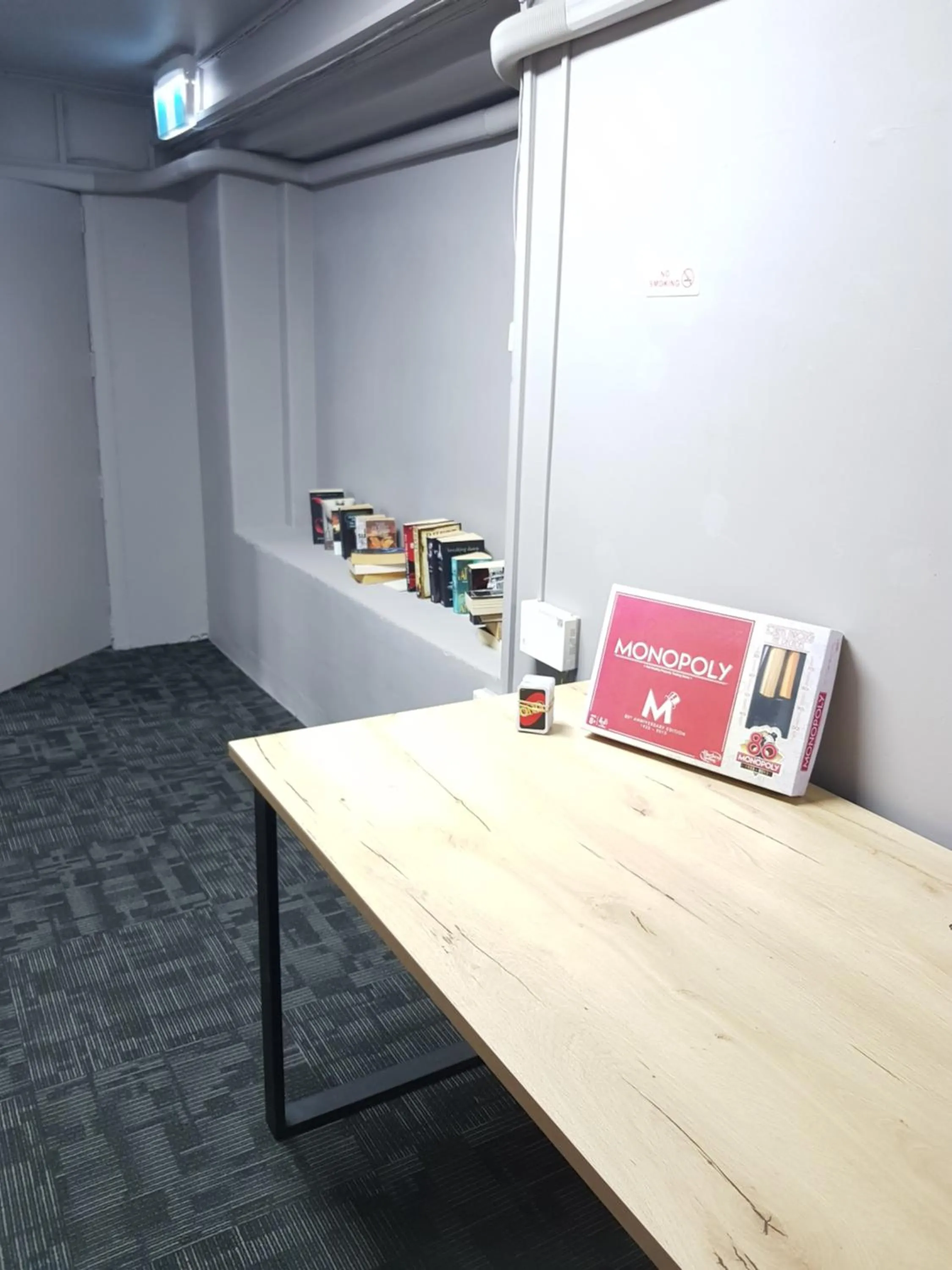 Seating area in HIT Hostel