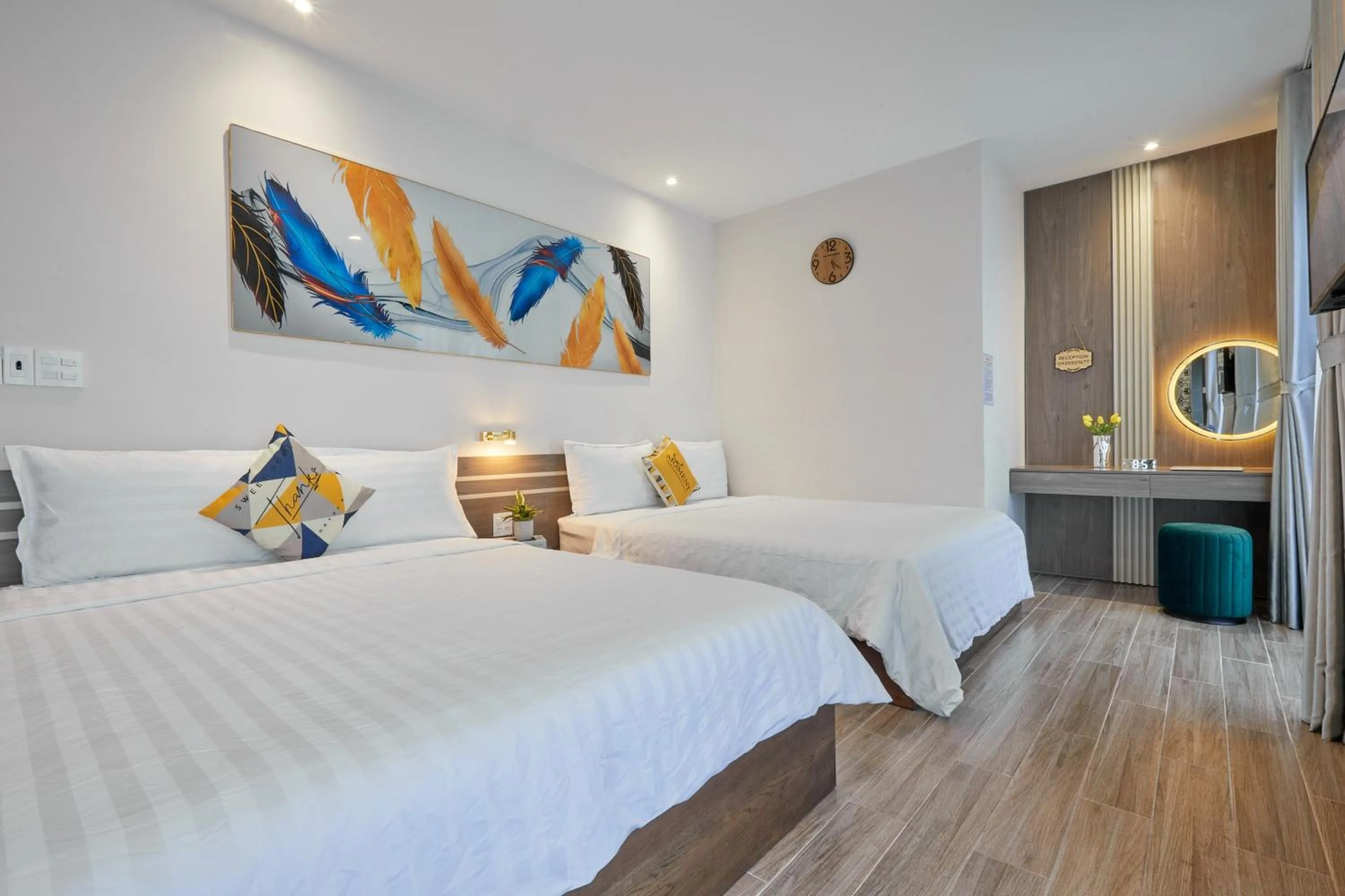 Bed in Lux Quy Nhon Homestay