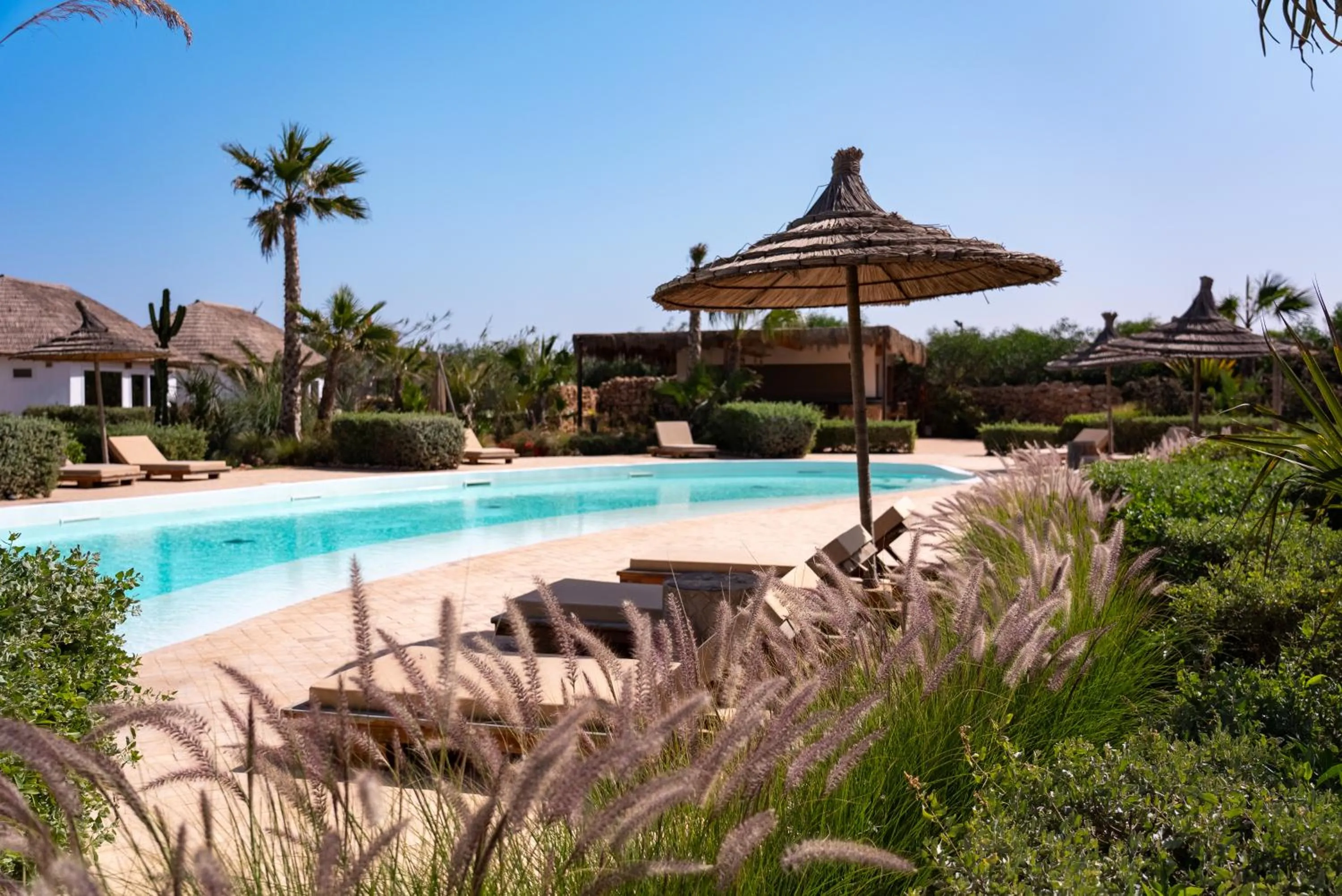 Pool view in La Crique Nature & Spa