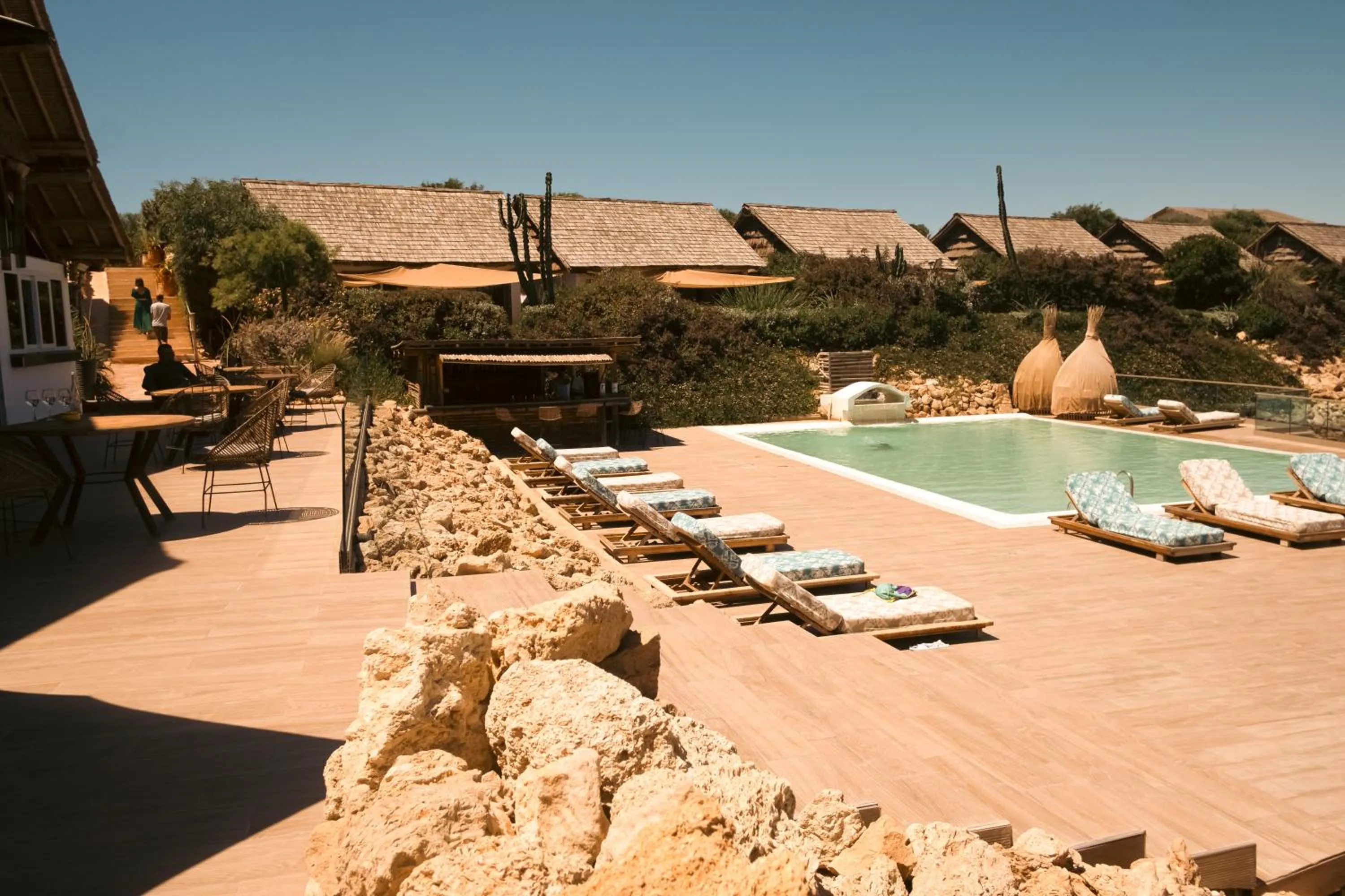 Swimming pool in La Crique Nature & Spa