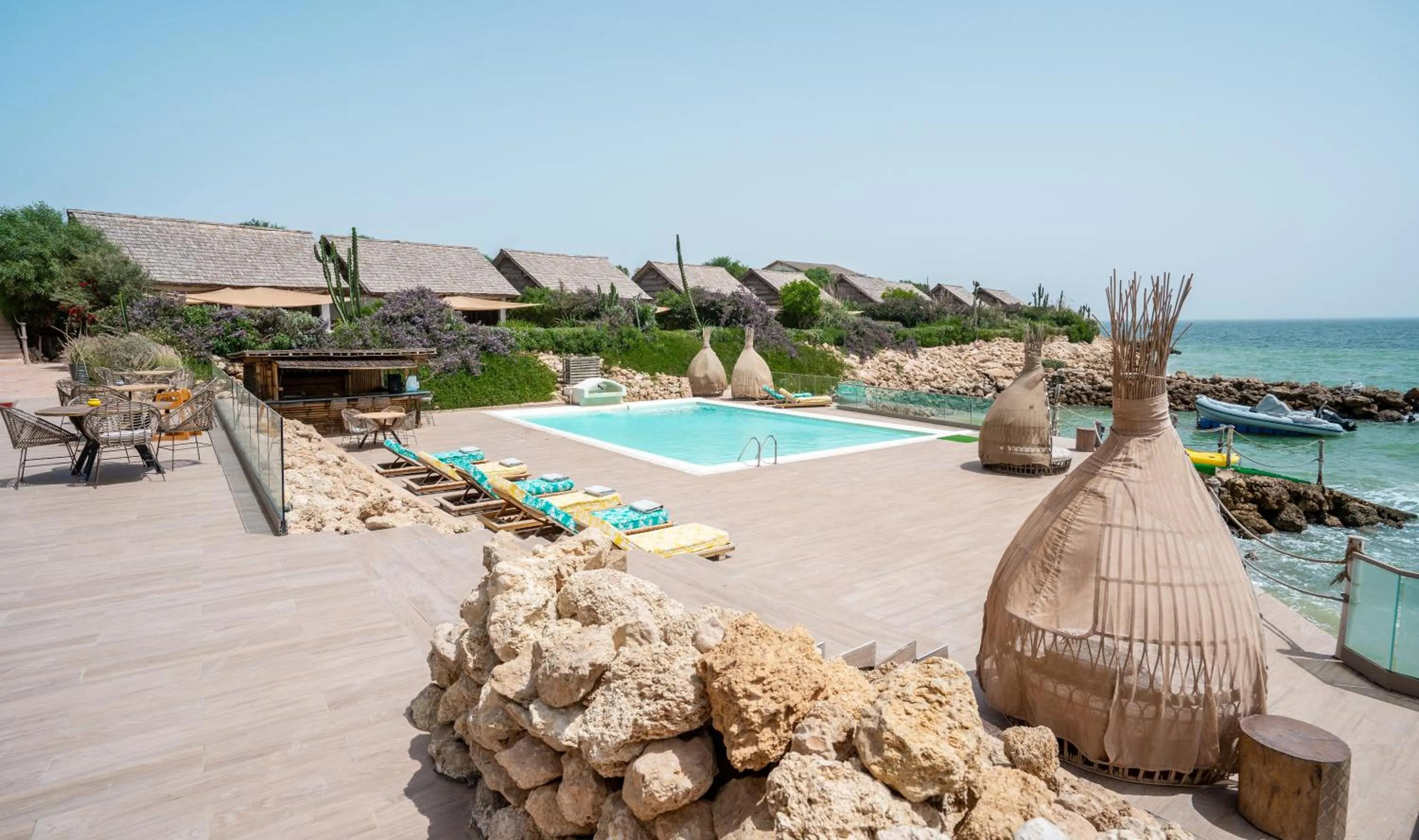 Swimming pool in La Crique Nature & Spa