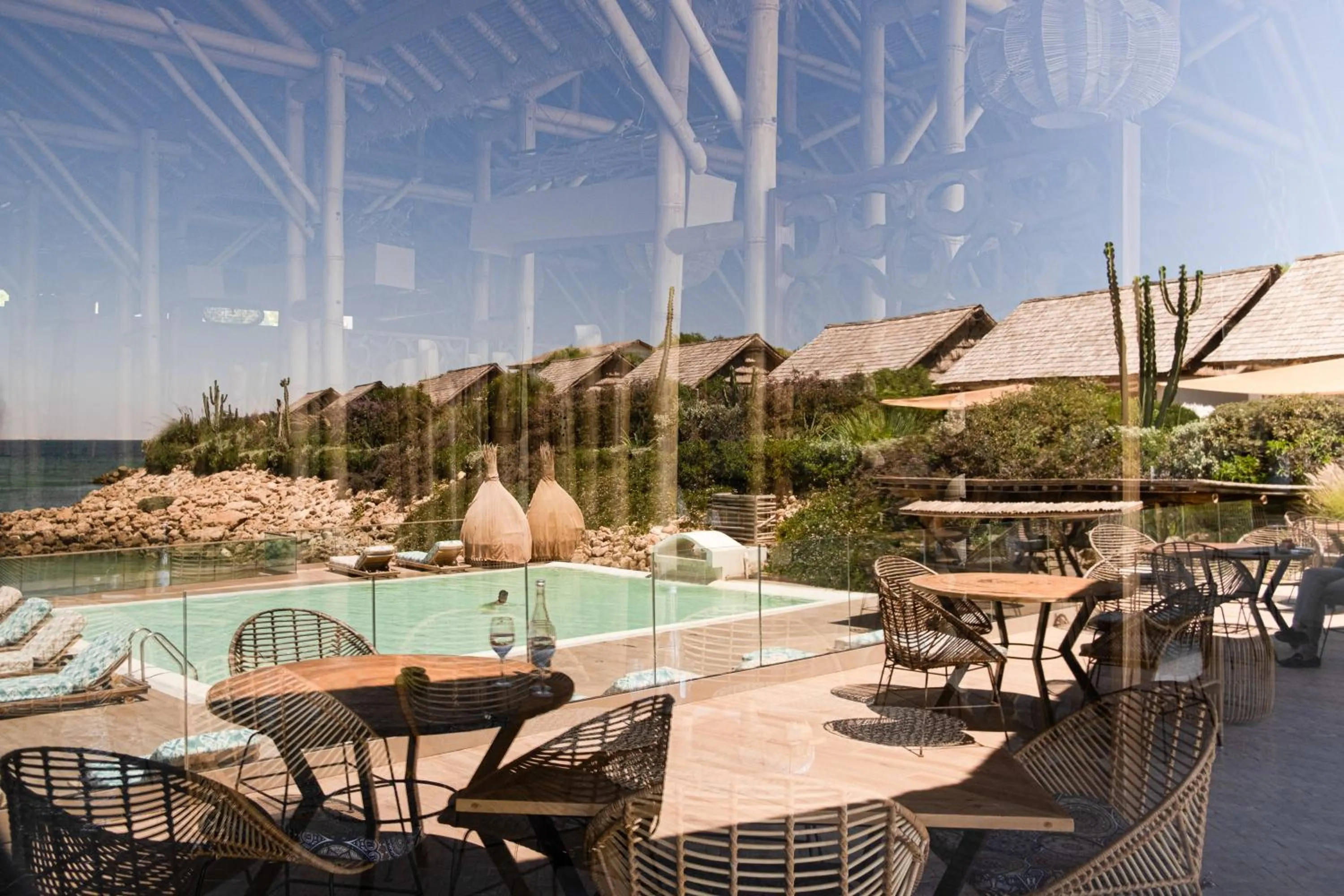 Swimming pool in La Crique Nature & Spa