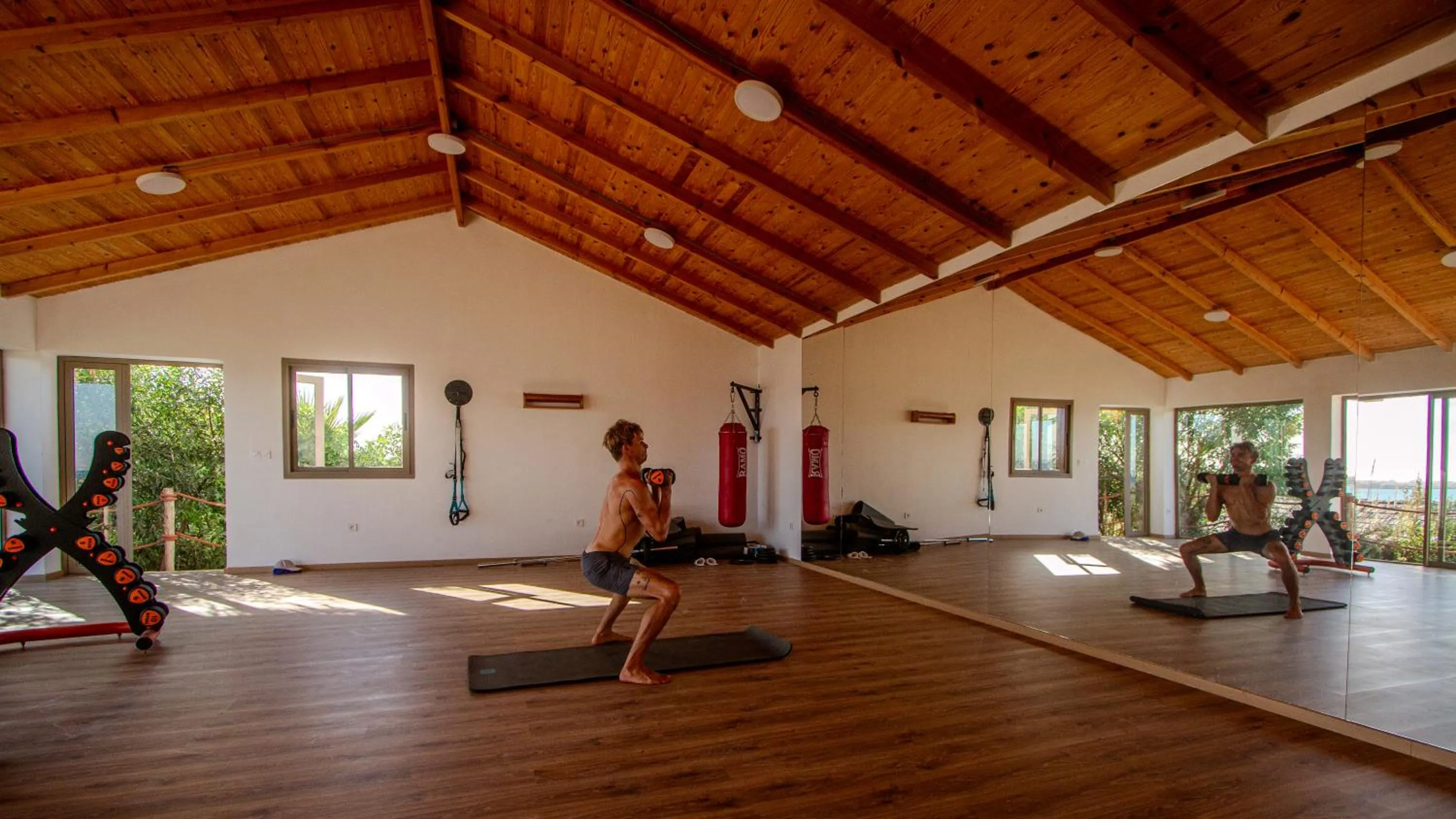 Fitness centre/facilities in La Crique Nature & Spa