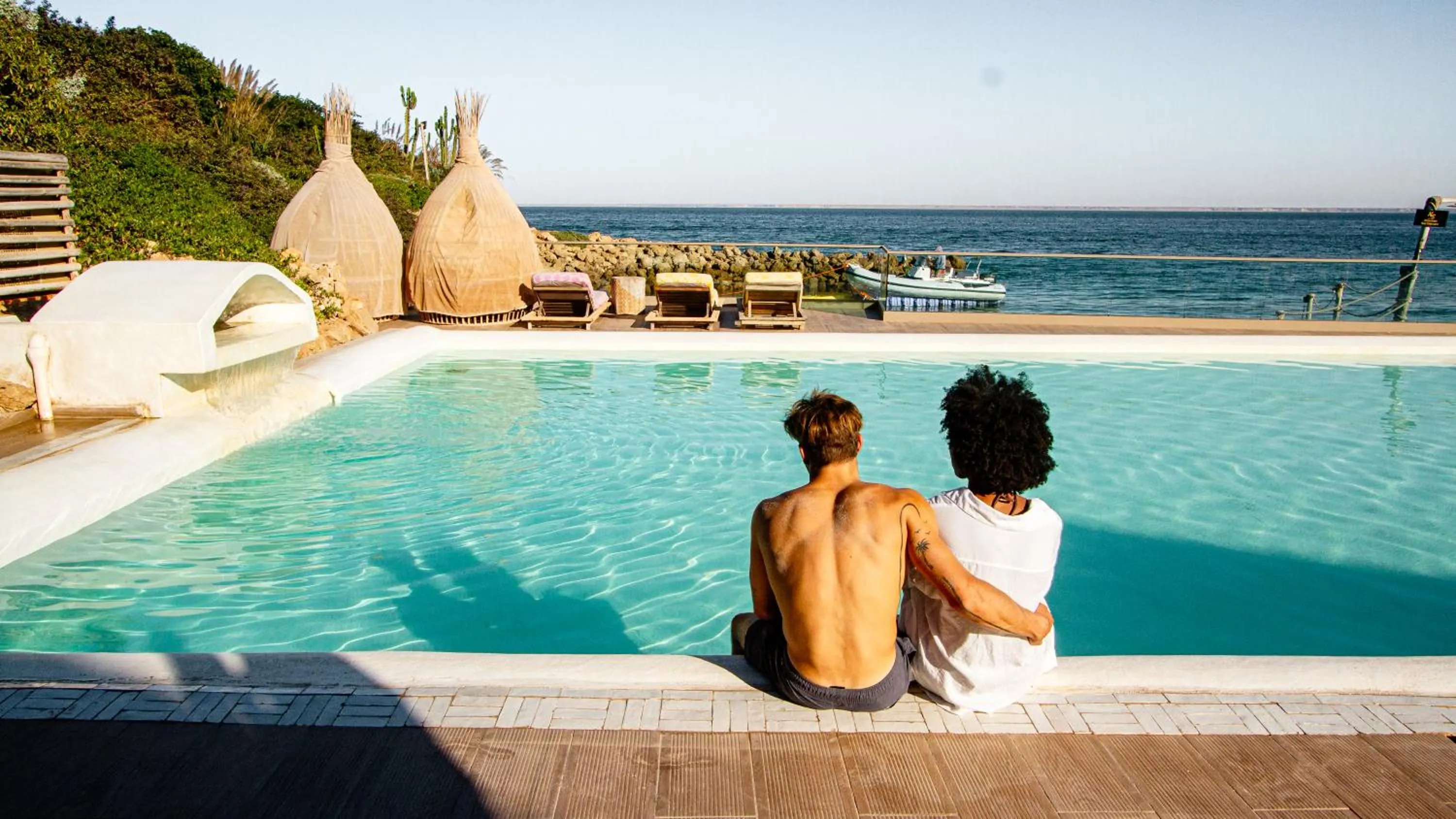 Swimming pool in La Crique Nature & Spa
