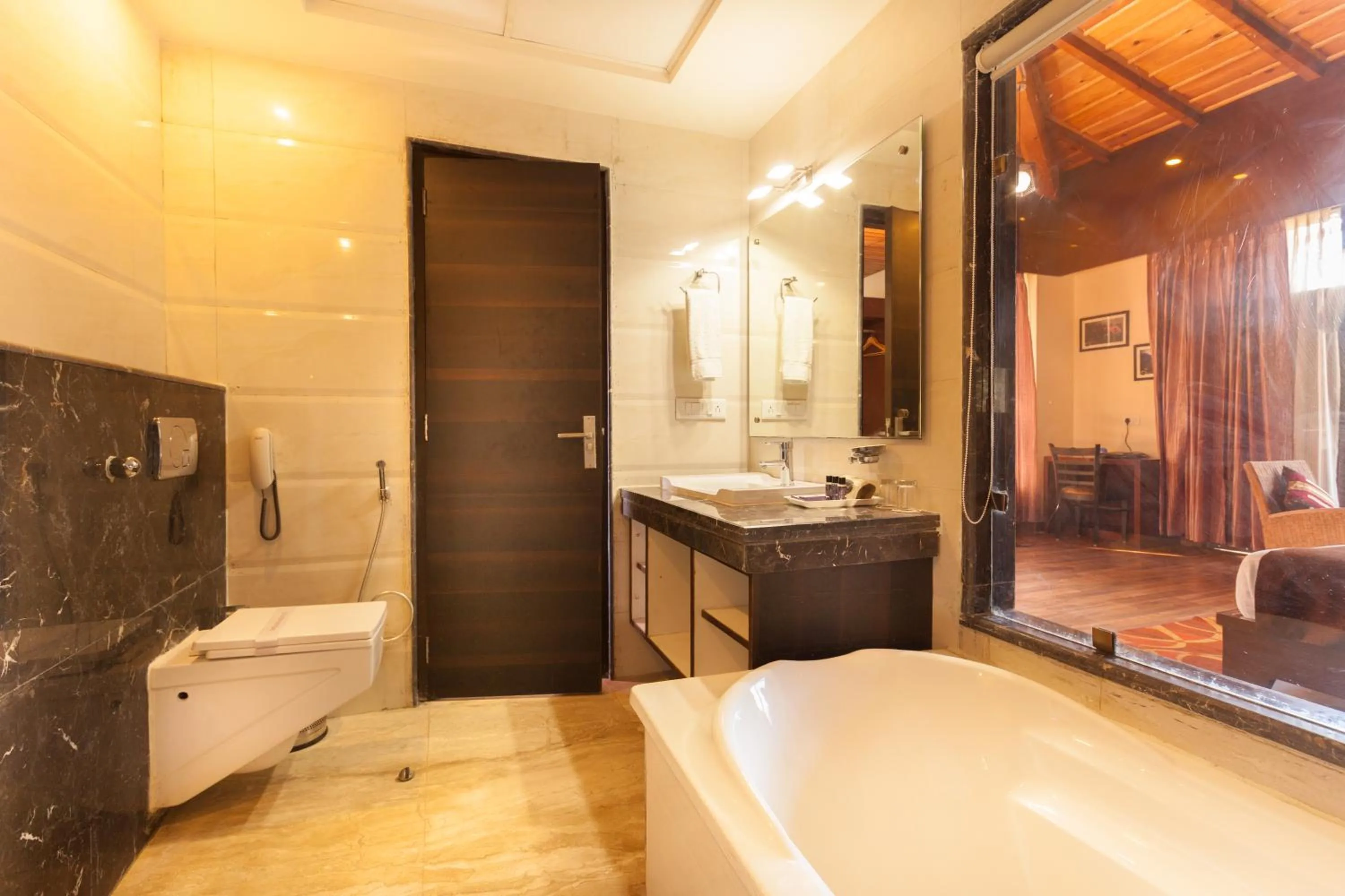 Bathroom in Sea Hawk - Luxury Hill Resort 4 mins from Bhimtal Lake