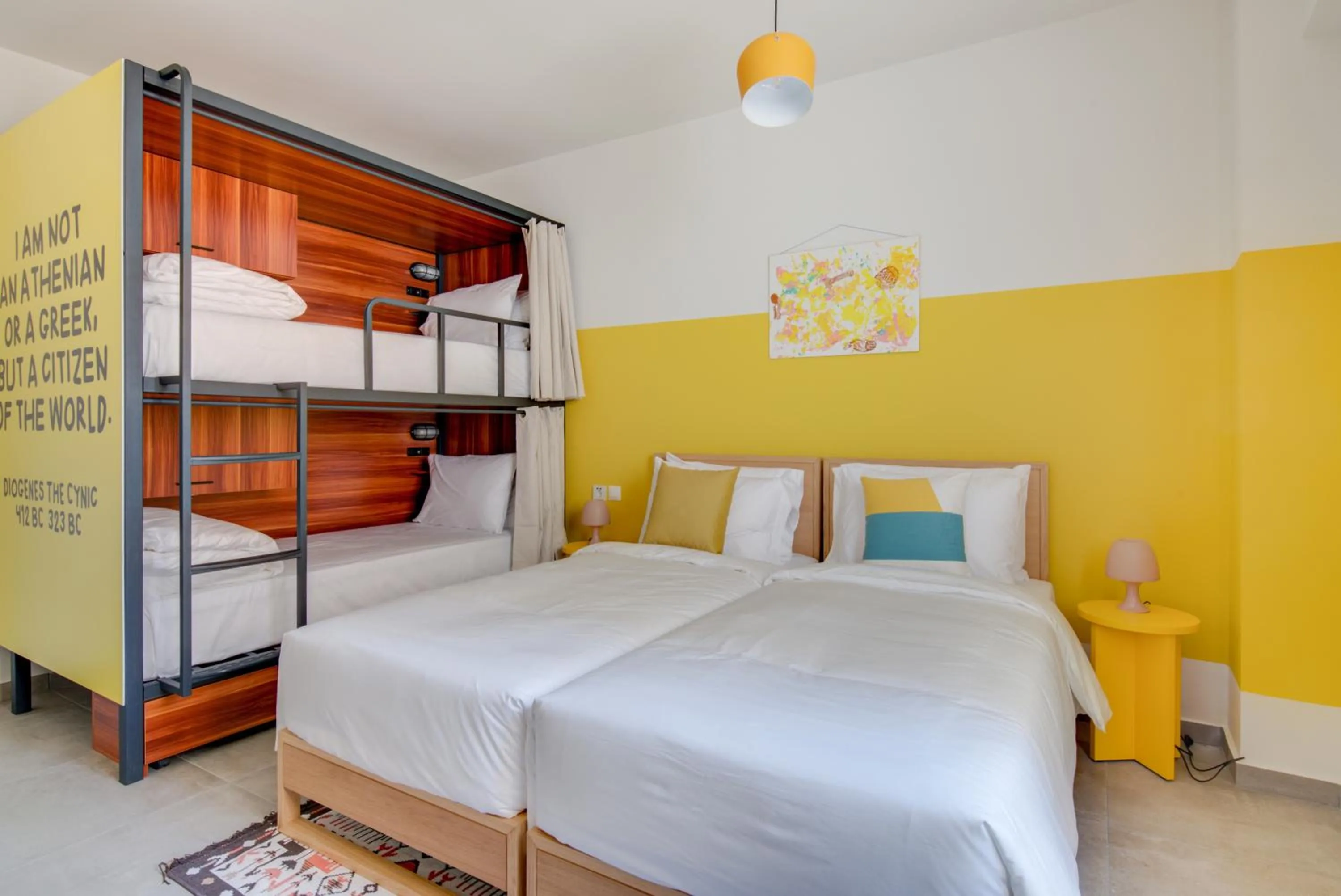 Bed in Selina Athens Theatrou