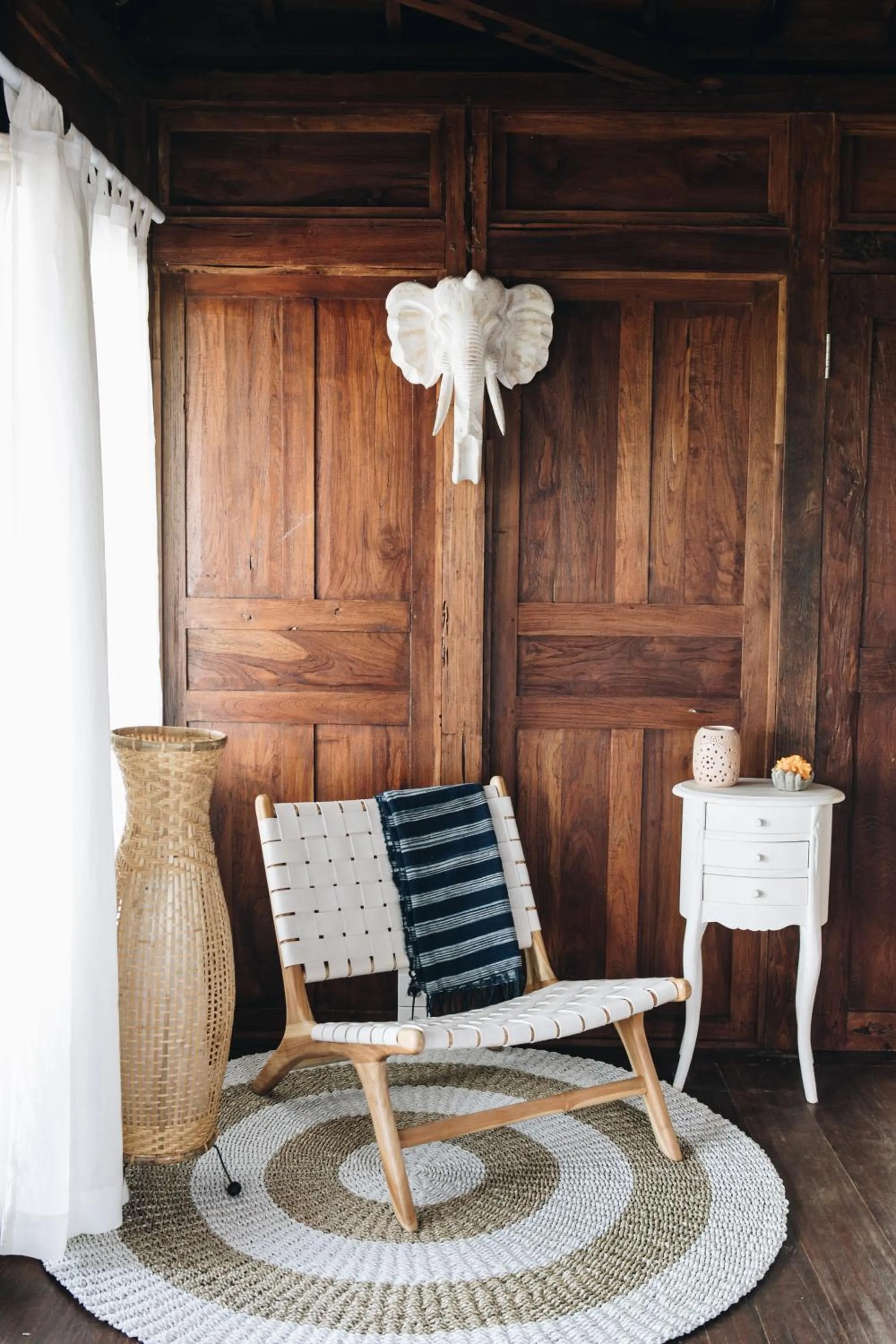 Seating area in White Tortoise Eco Villa's