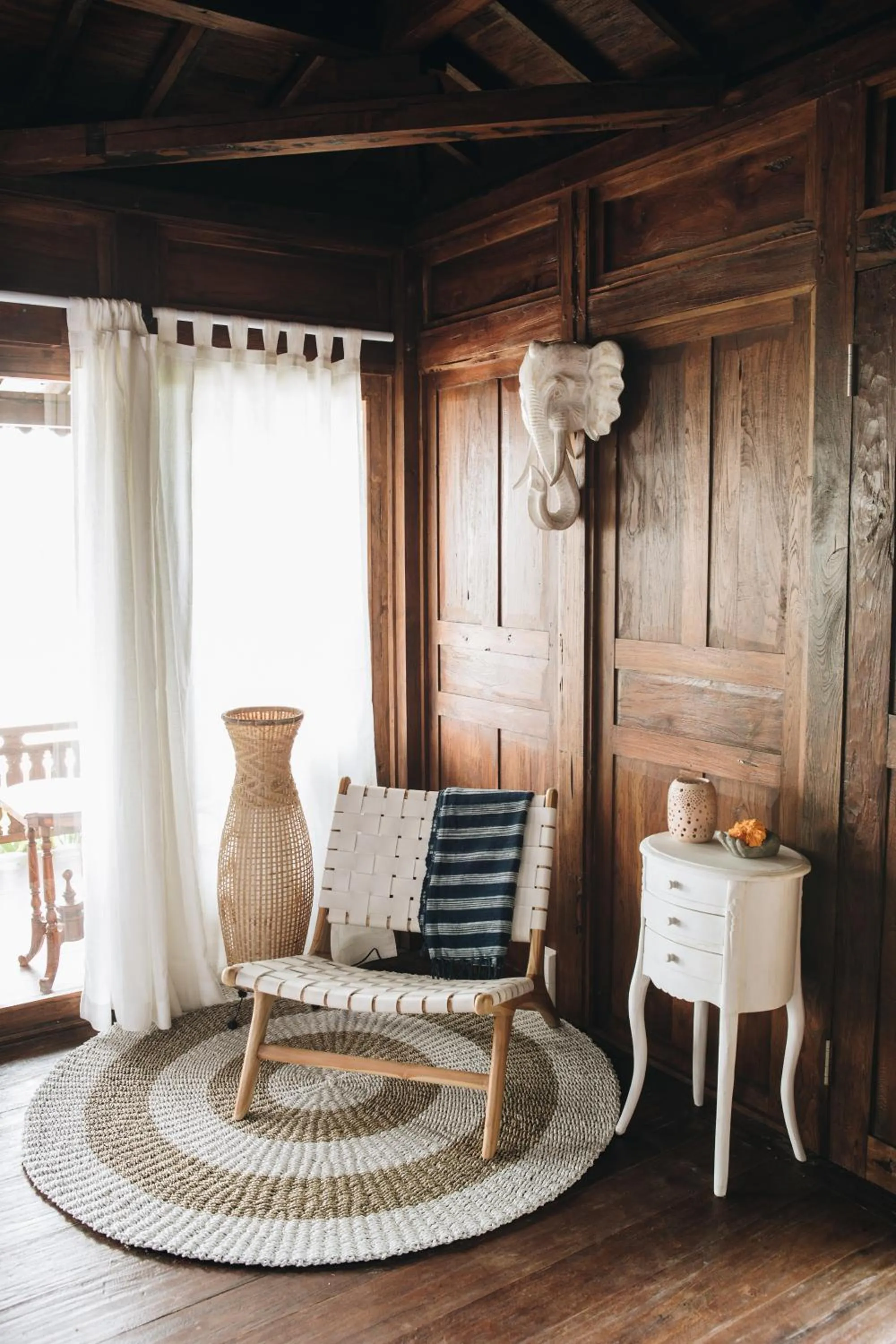 Seating area in White Tortoise Eco Villa's