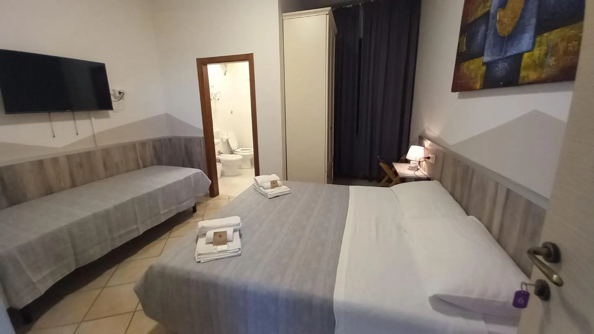 Bed in Hotel Le 3 Fonti