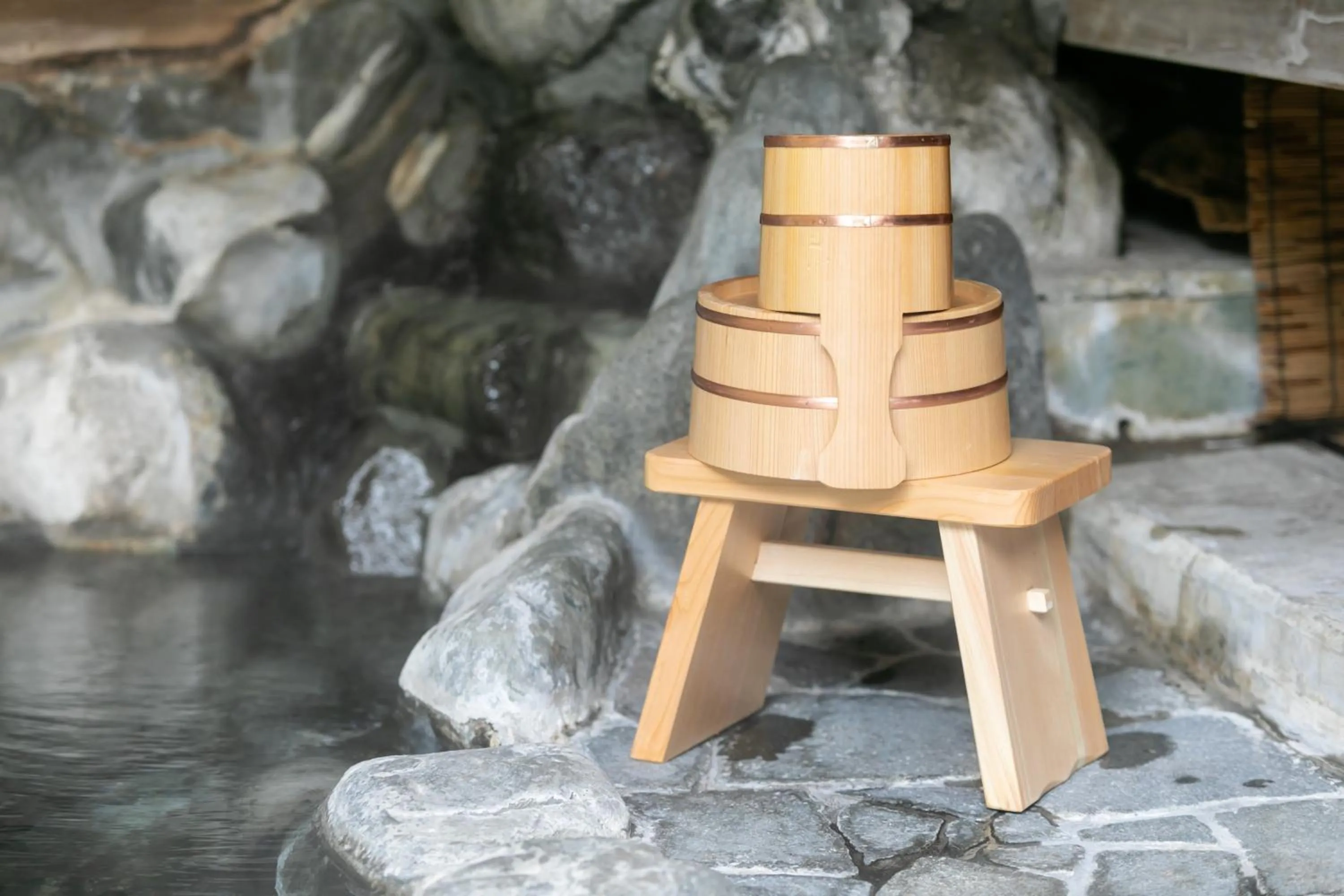 Open Air Bath in Onsen Guest House Tsutaya