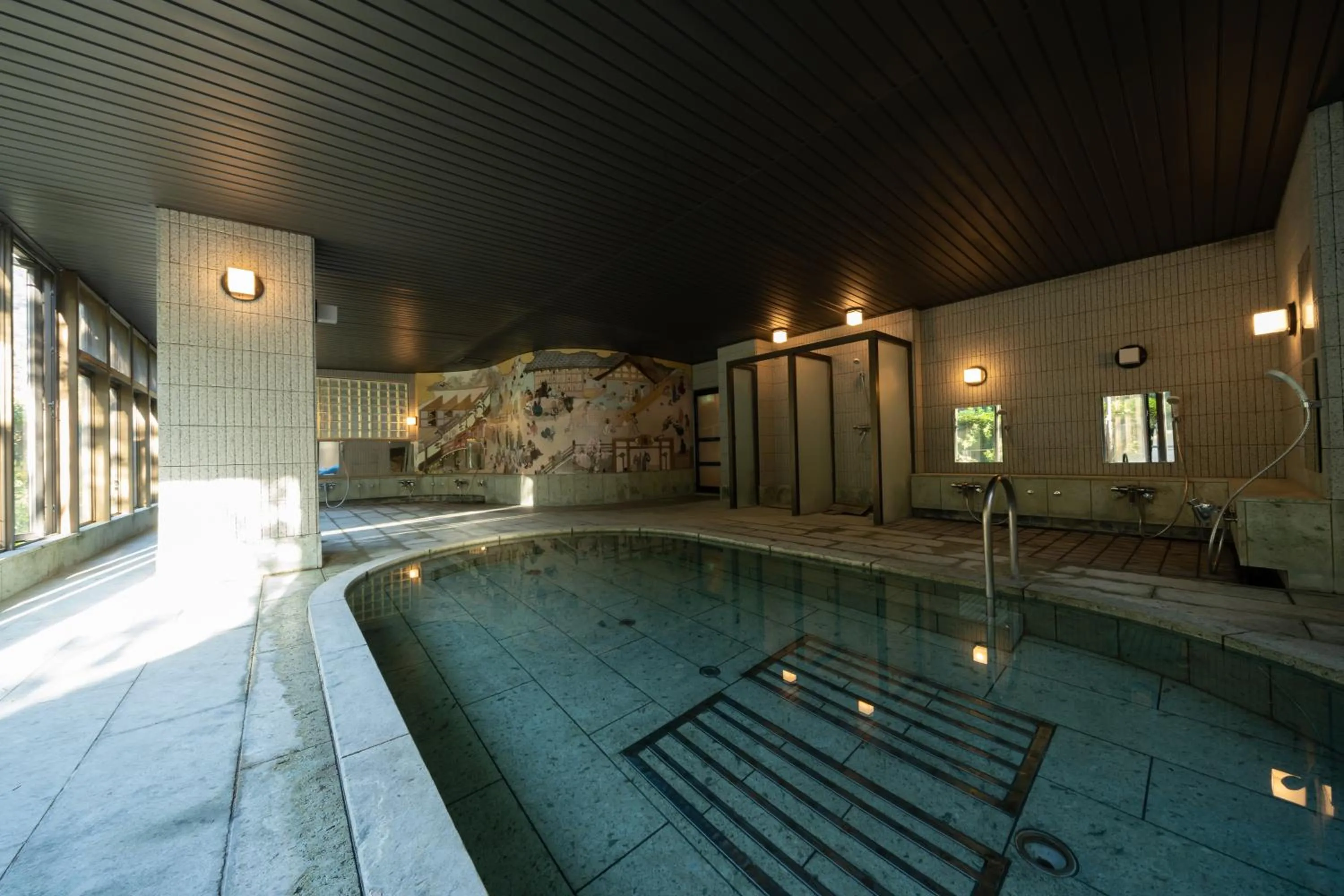 Hot Spring Bath in Onsen Guest House Tsutaya