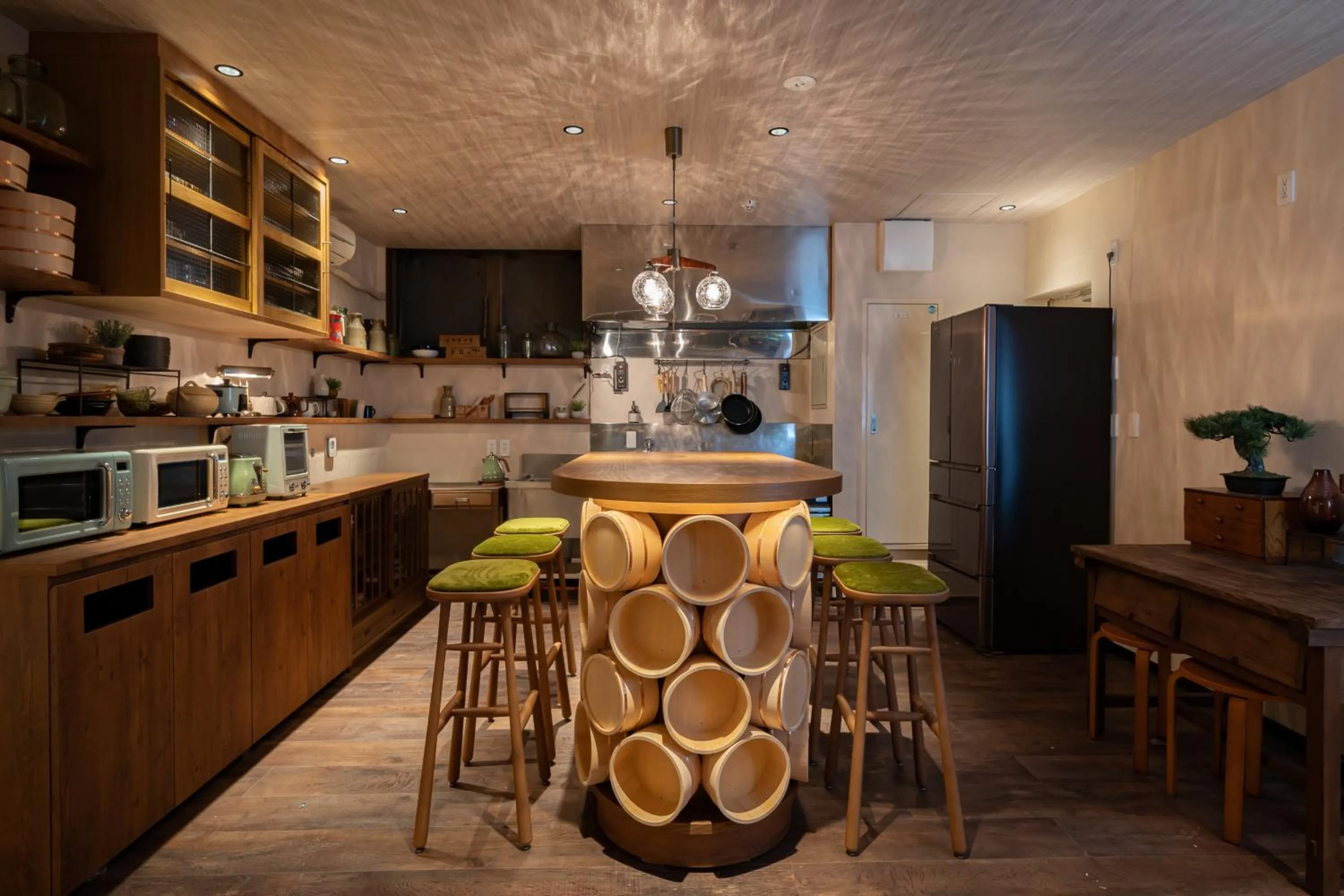 Kitchen or kitchenette in Onsen Guest House Tsutaya