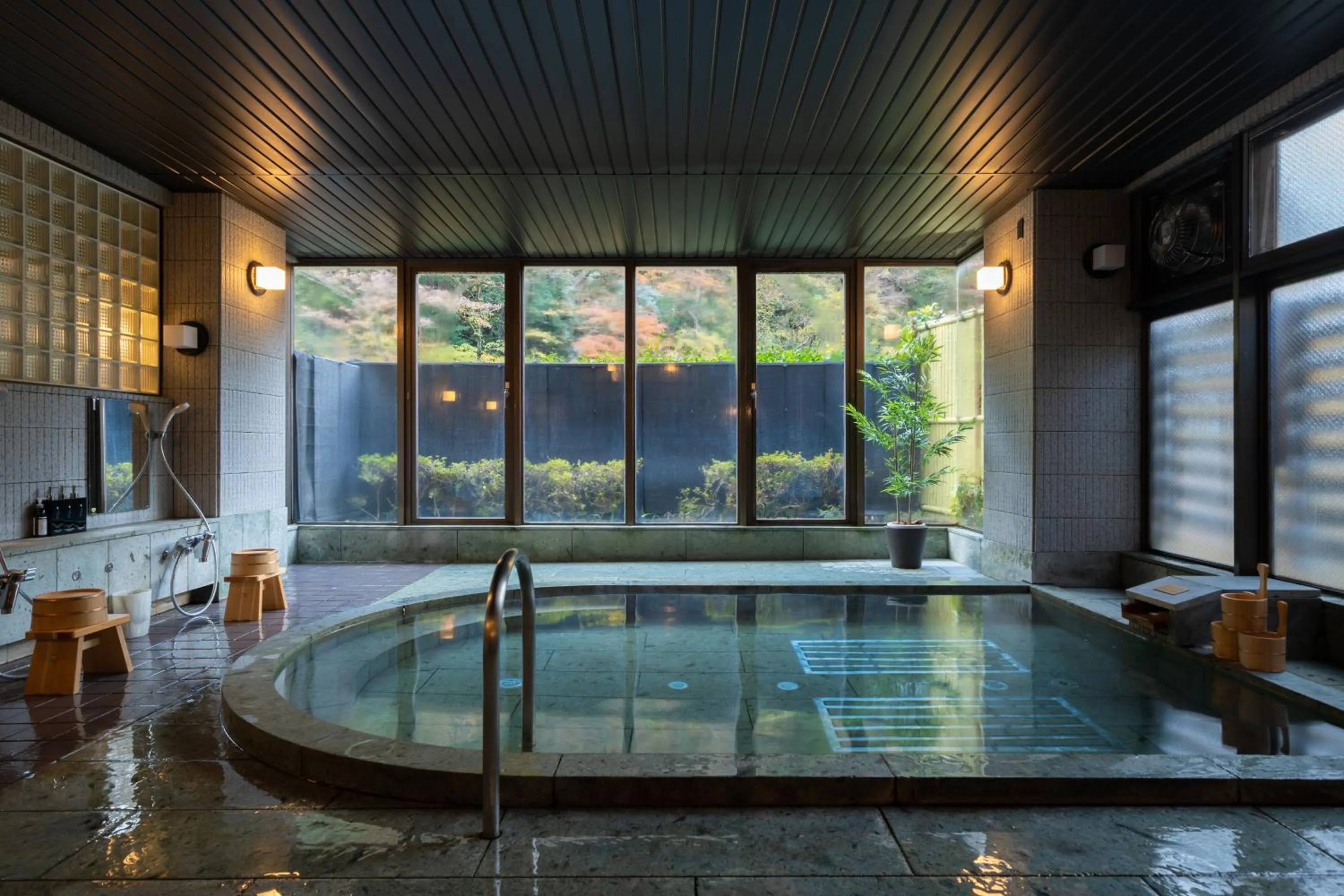 Hot Spring Bath in Onsen Guest House Tsutaya