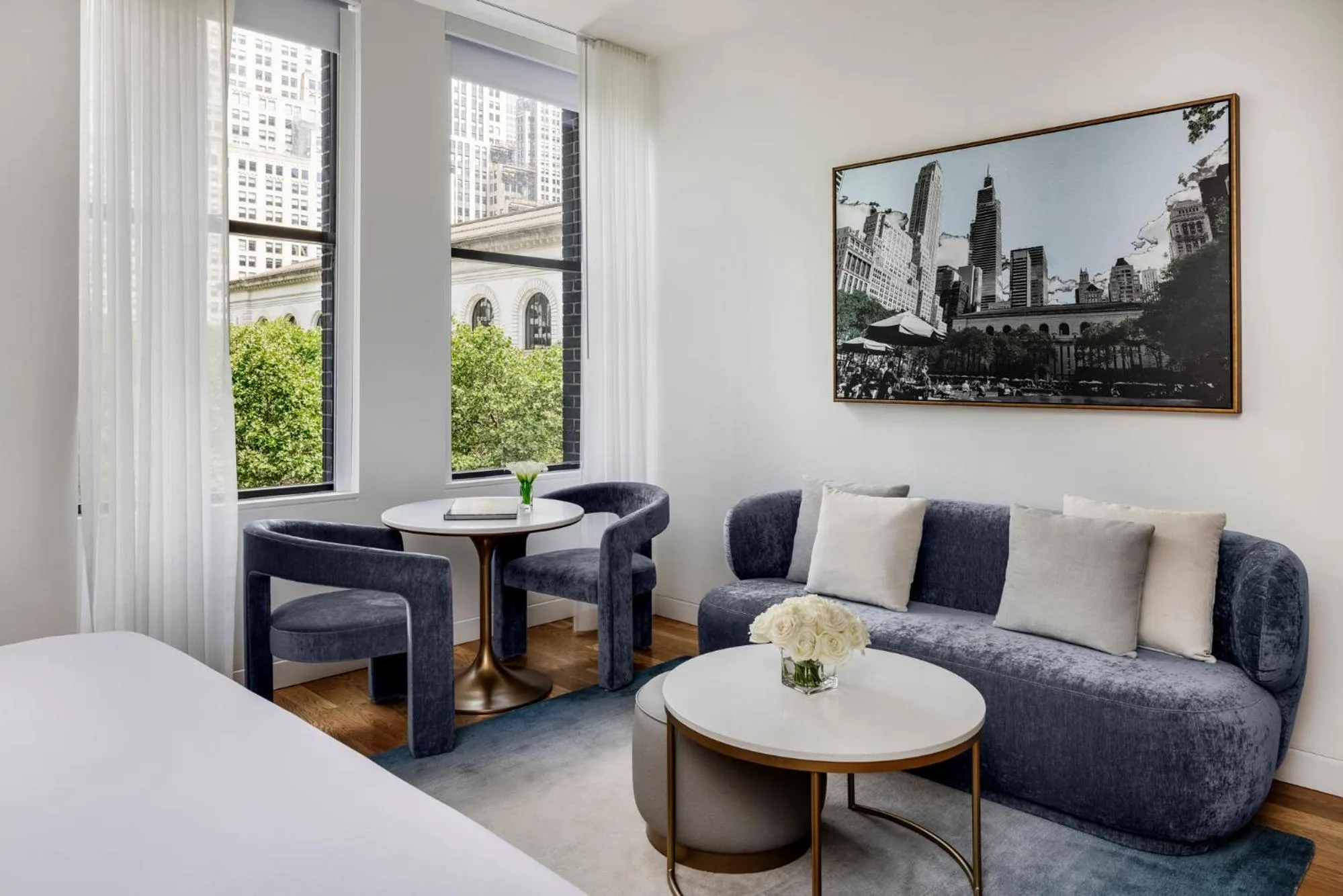 Seating area in Bryant Park Hotel