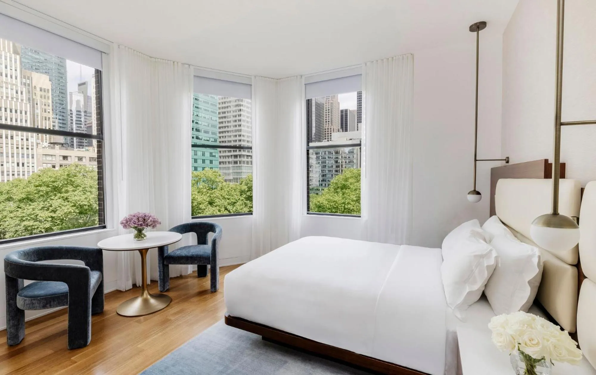 View (from property/room), Bed in Bryant Park Hotel