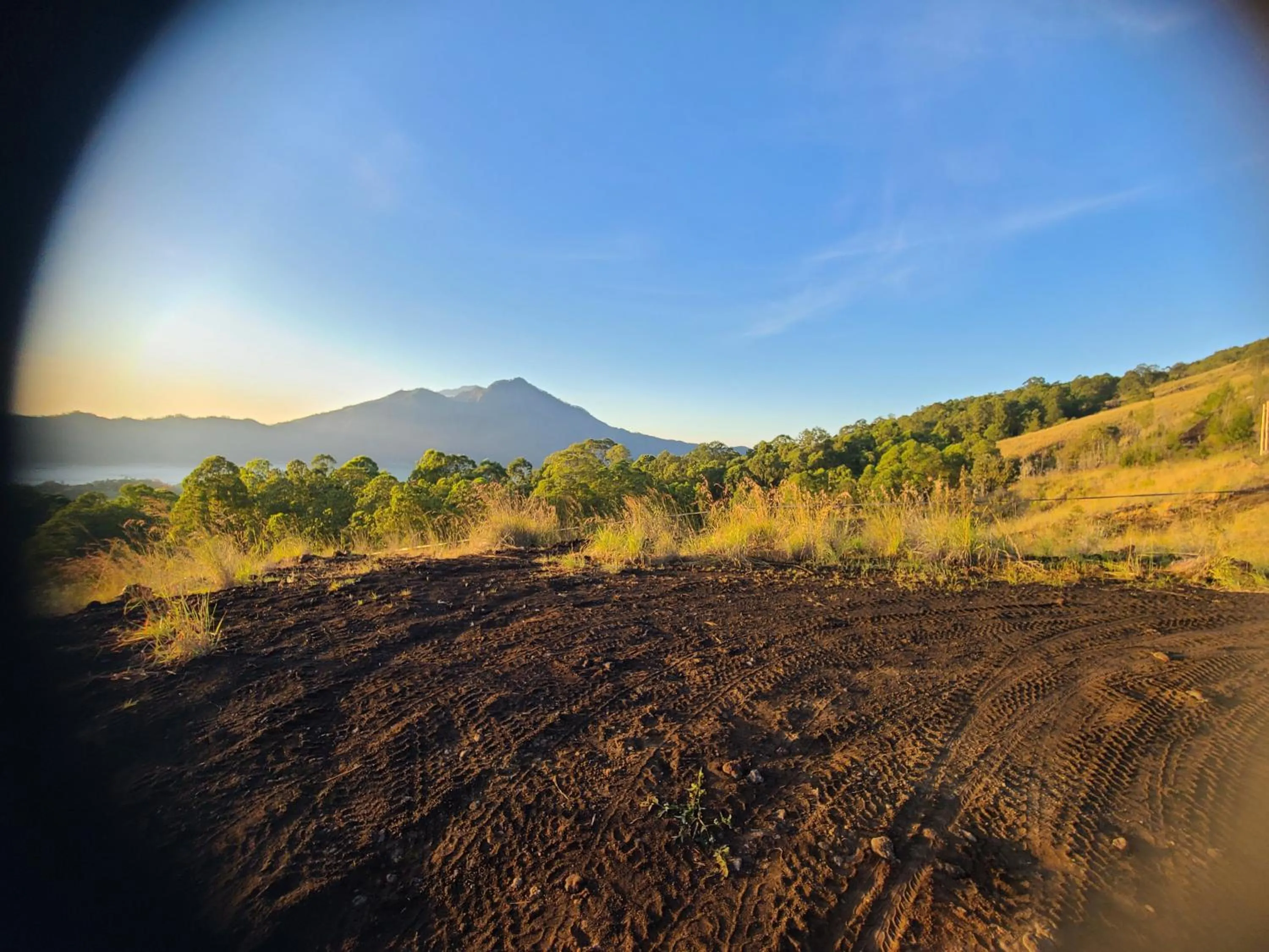 Natural landscape in Batur lake view