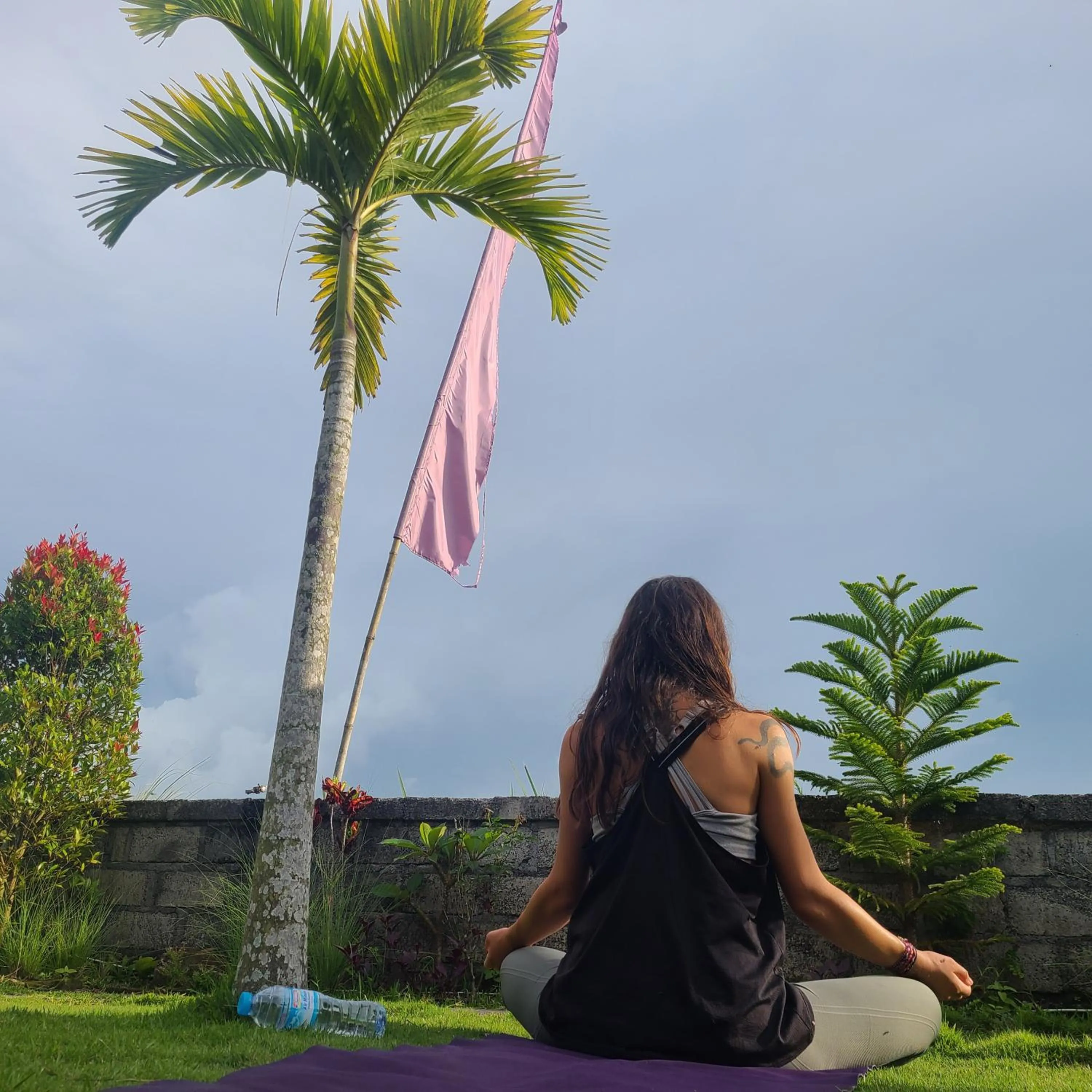 Garden in Batur lake view