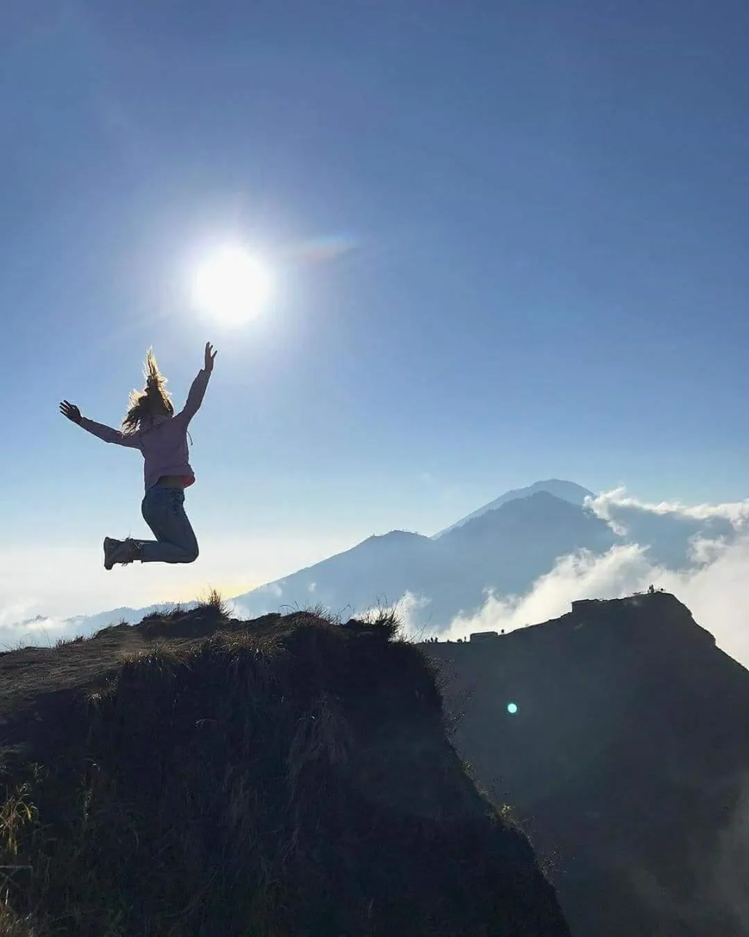 Natural landscape in Batur lake view