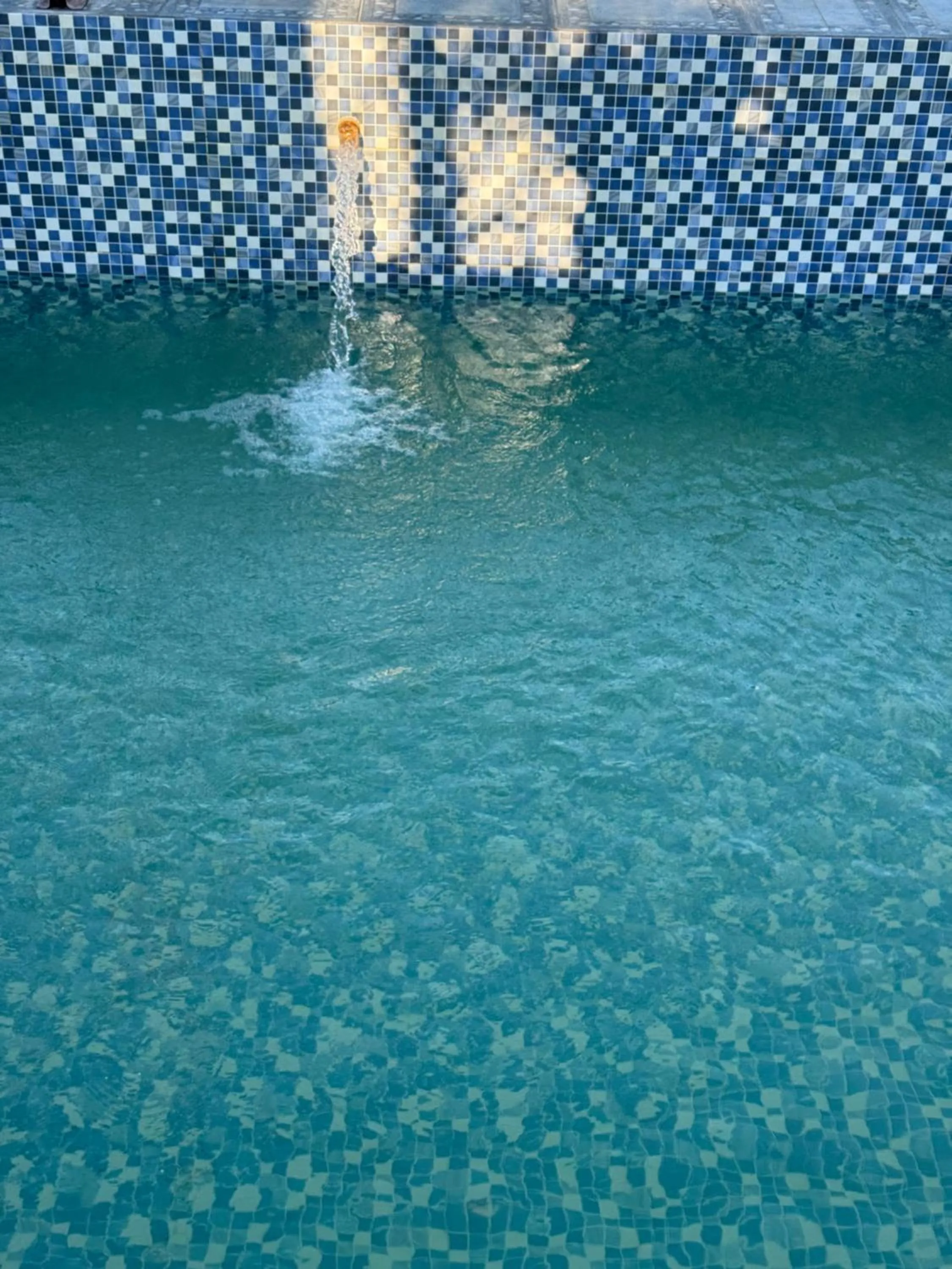 Swimming pool in Batur lake view