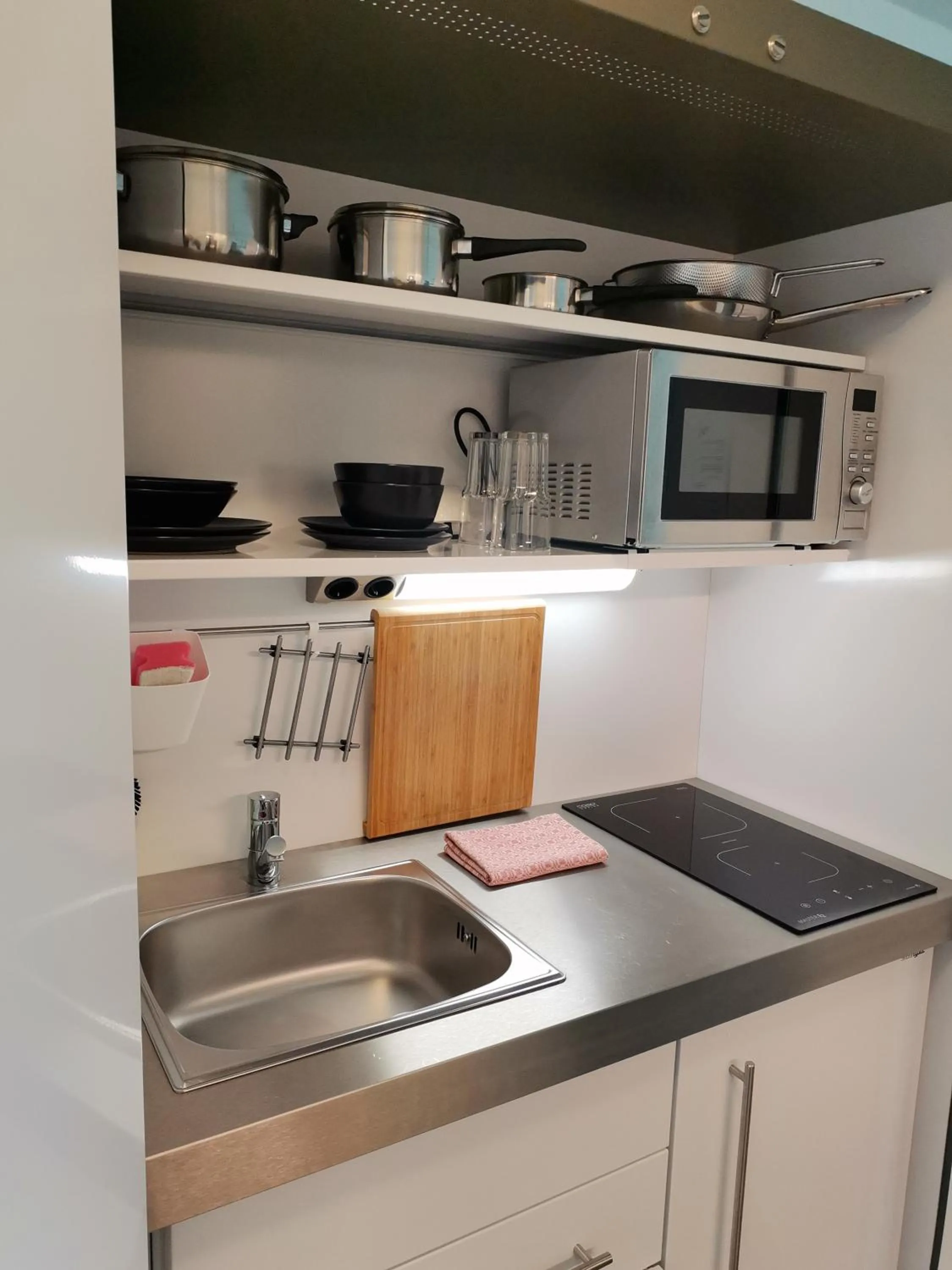 Kitchen or kitchenette in Saminapark Aparthotel