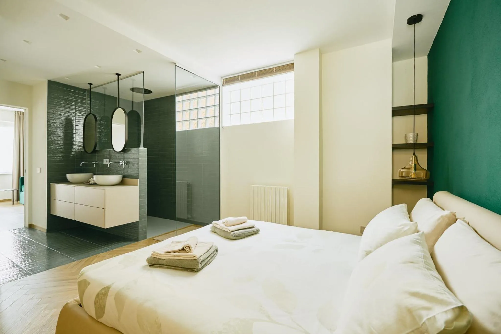 Bathroom, Bed in Residence Antico Torchio