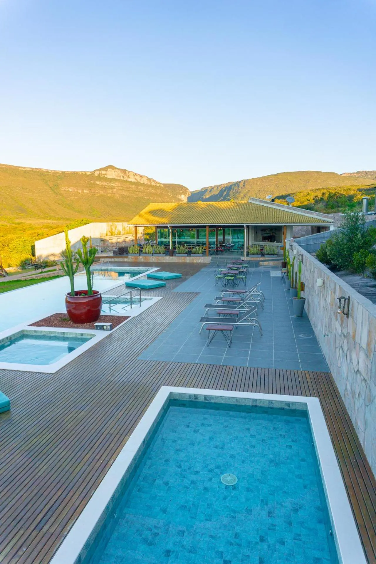 Pool view in Pousada Amanhecer