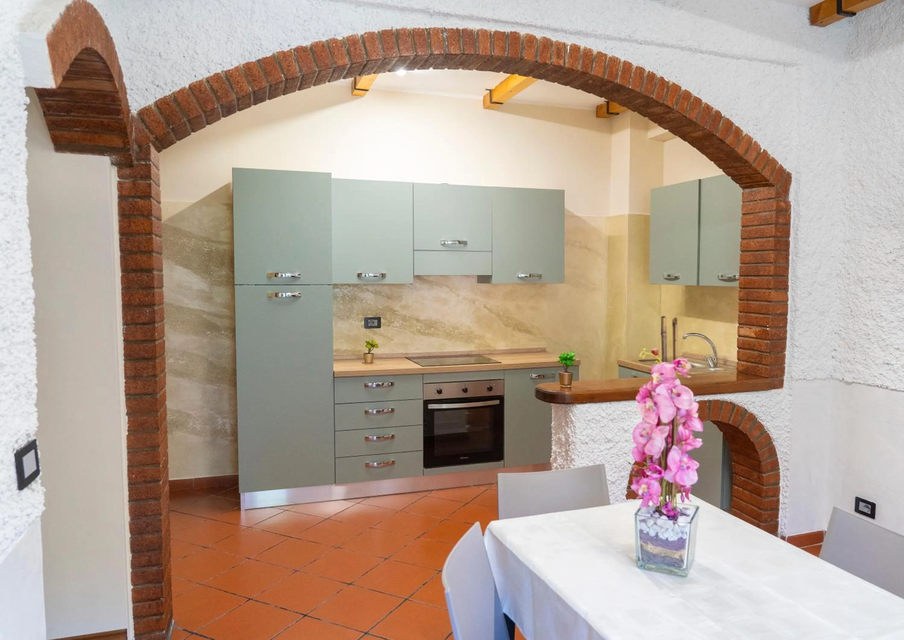 Kitchen or kitchenette in Albergo della Posta