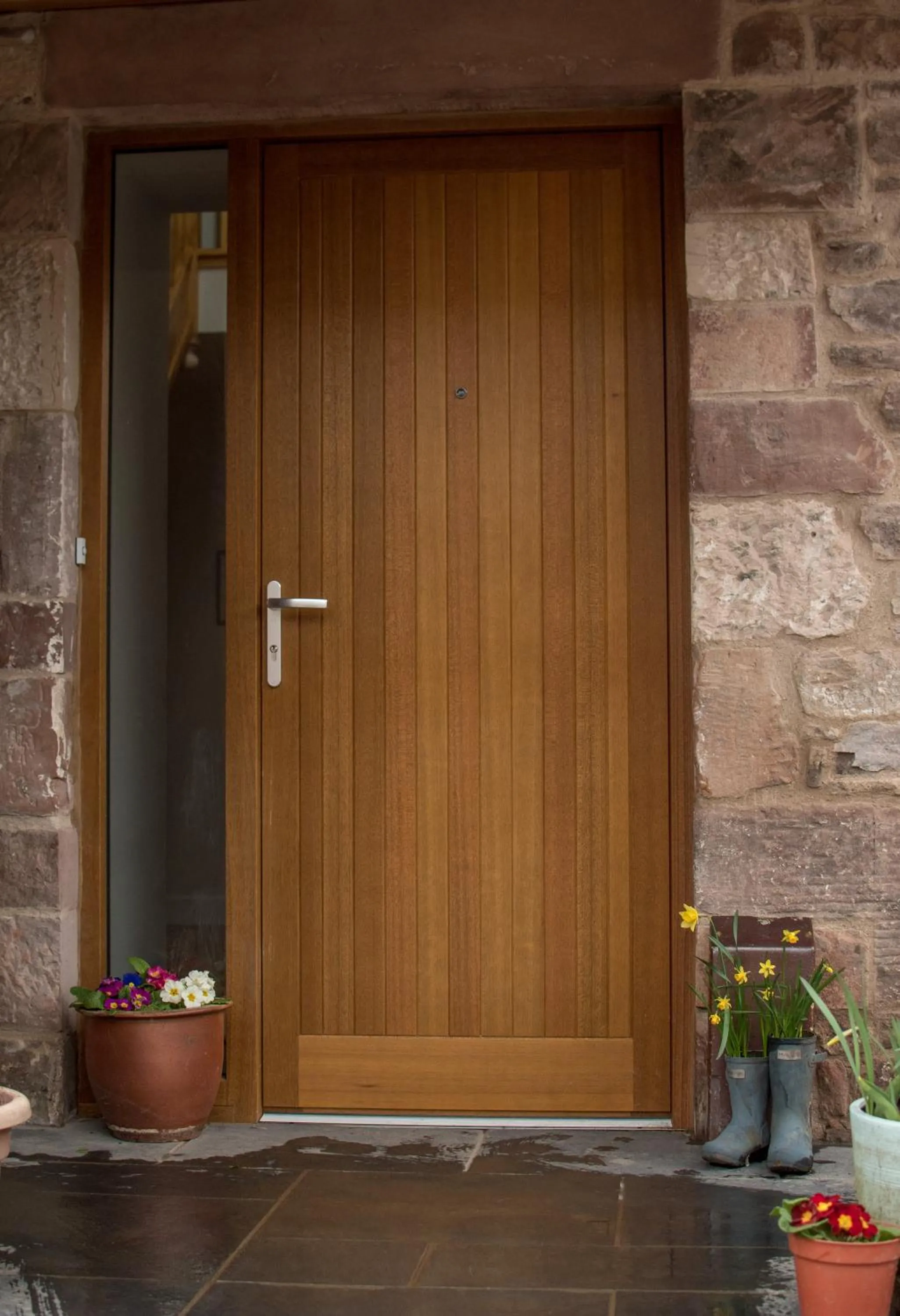Facade/entrance in Altquhur Byre